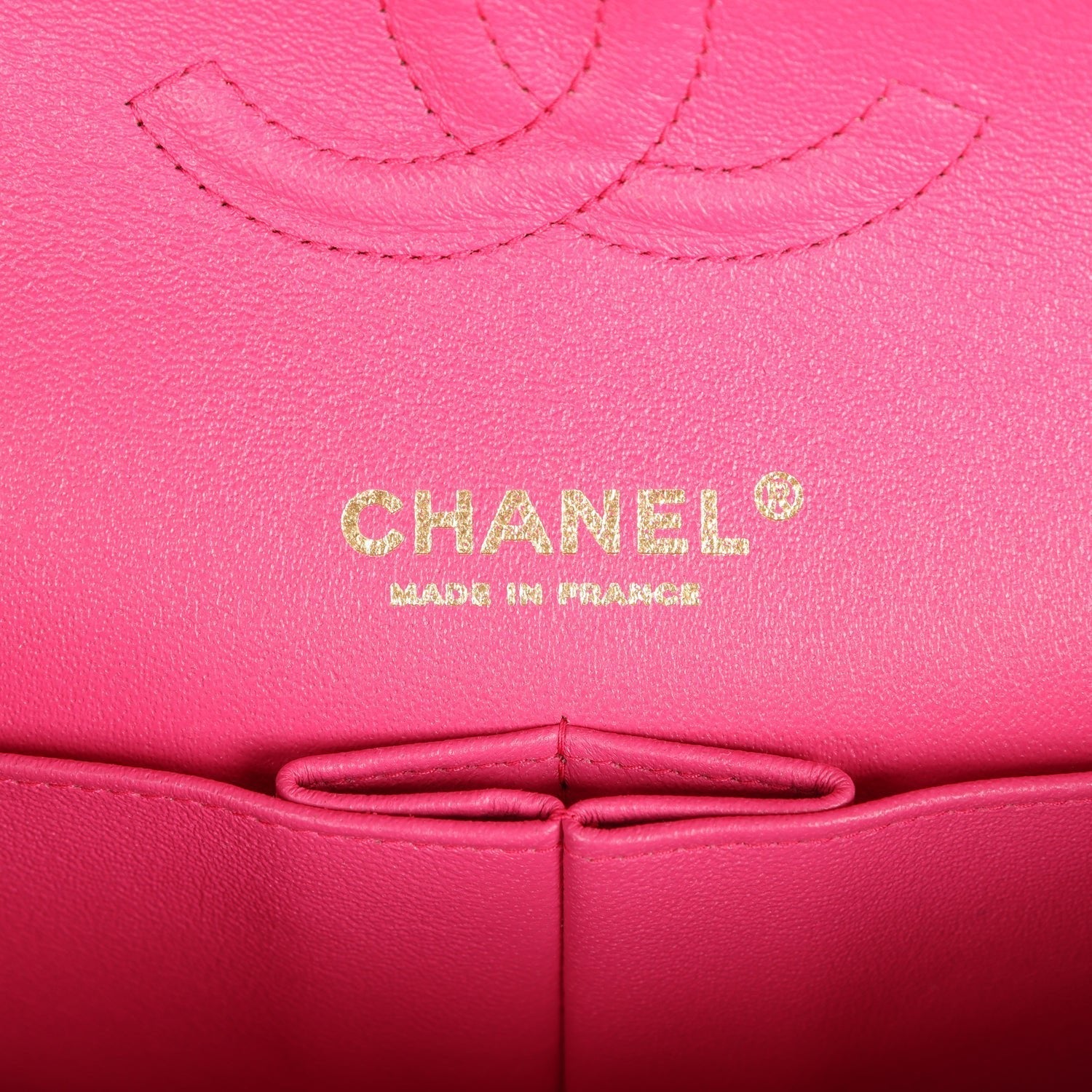 Chanel Medium Classic Double Flap Hot Pink Lambskin Gold Hardware
