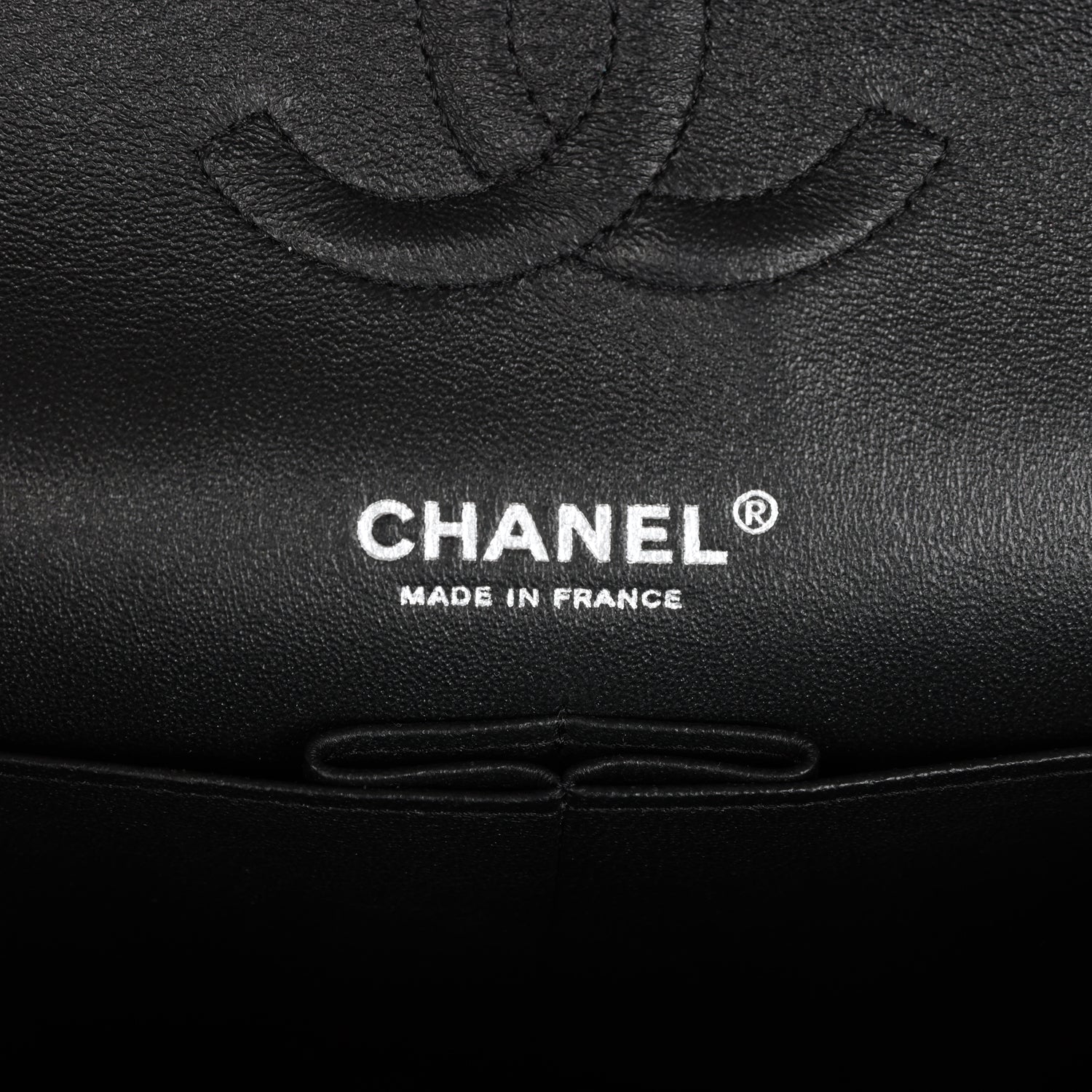 Chanel Medium Classic Double Flap Bag Black Patent Leather Silver Hardware