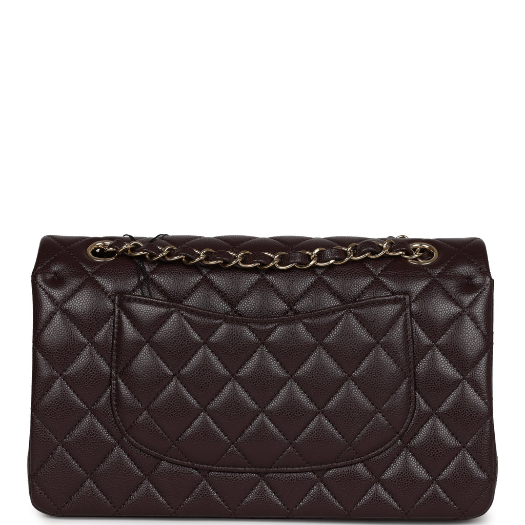 Chanel Medium Classic Double Flap Dark Purple Caviar Gold Hardware