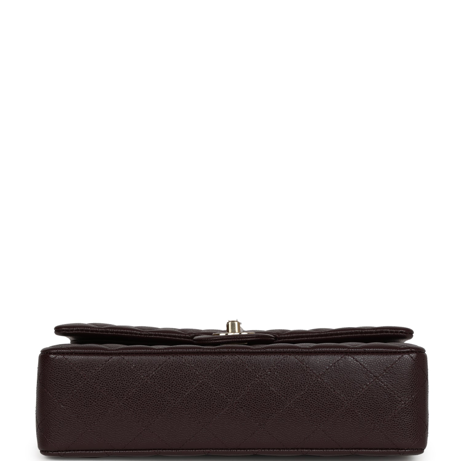 Chanel Medium Classic Double Flap Dark Purple Caviar Gold Hardware