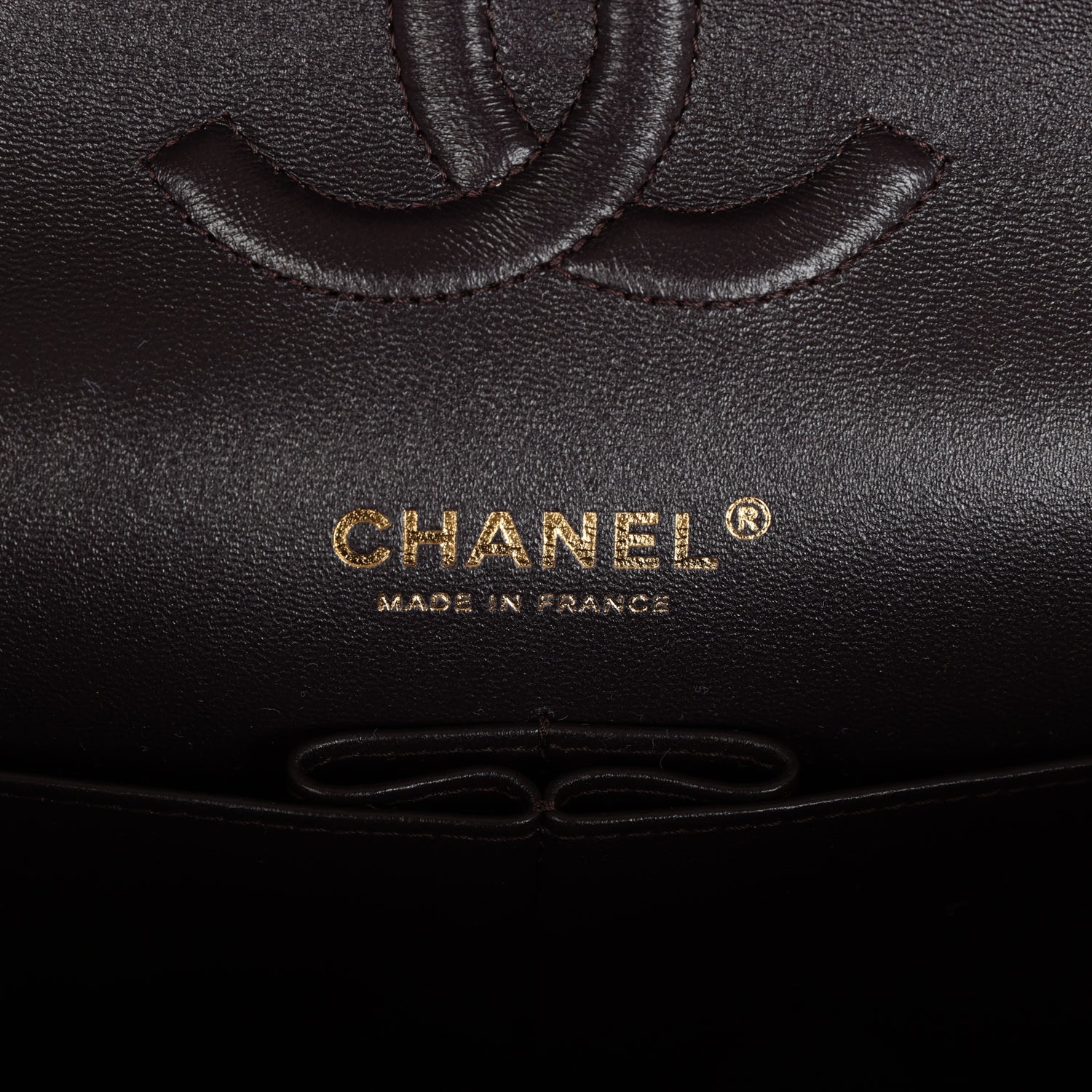Chanel Medium Classic Double Flap Dark Purple Caviar Gold Hardware