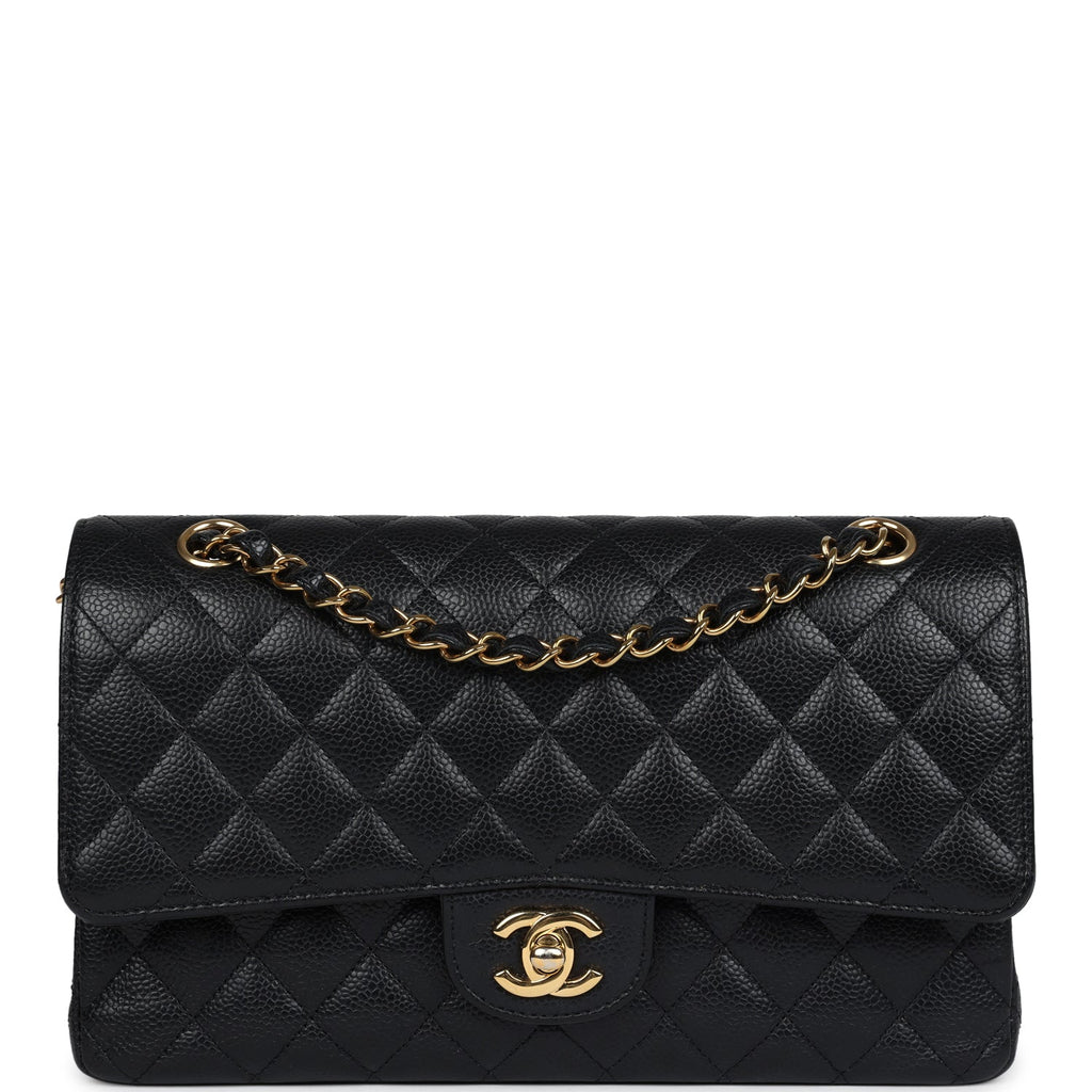 Chanel Medium Classic Double Flap Black Caviar Gold Hardware