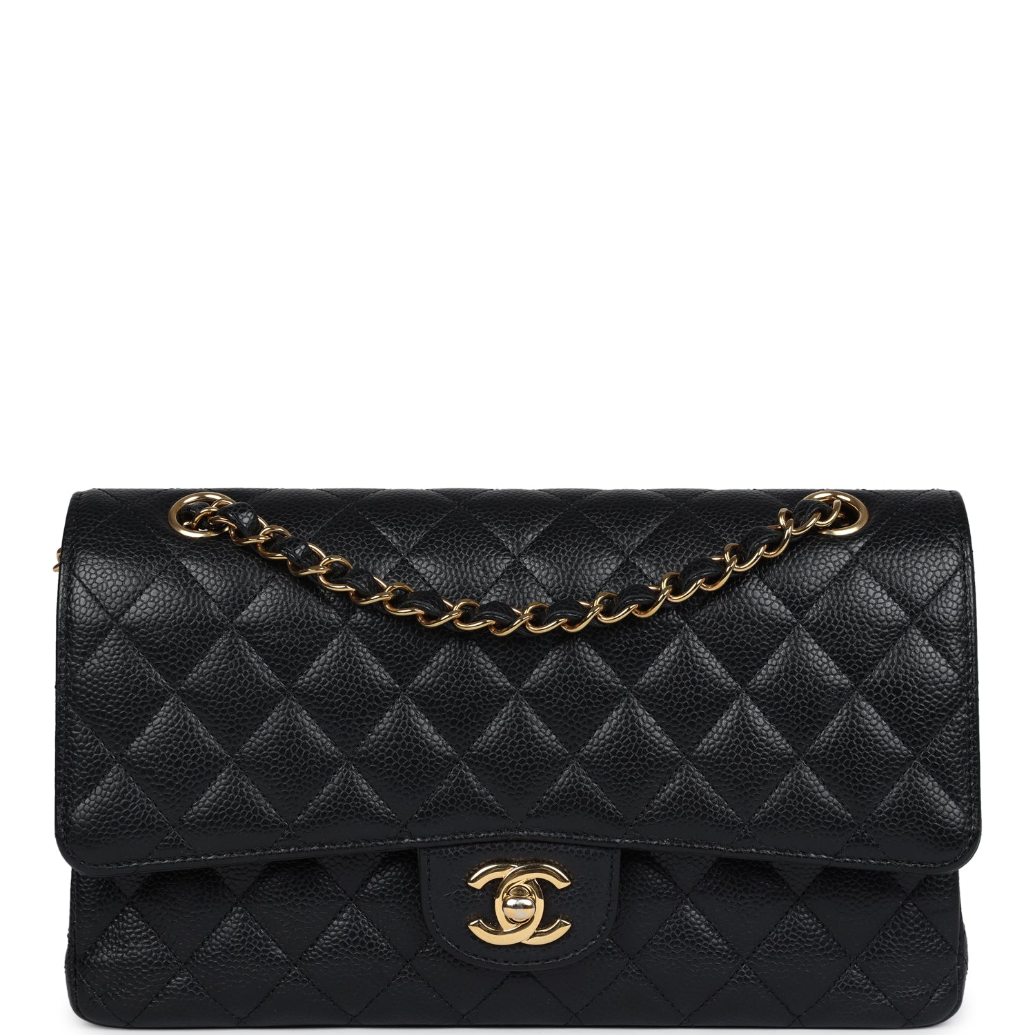 Chanel Medium Classic Double Flap Black Caviar Gold Hardware