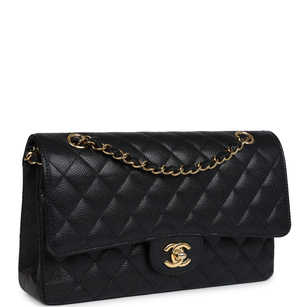 Chanel Medium Classic Double Flap Black Caviar Gold Hardware