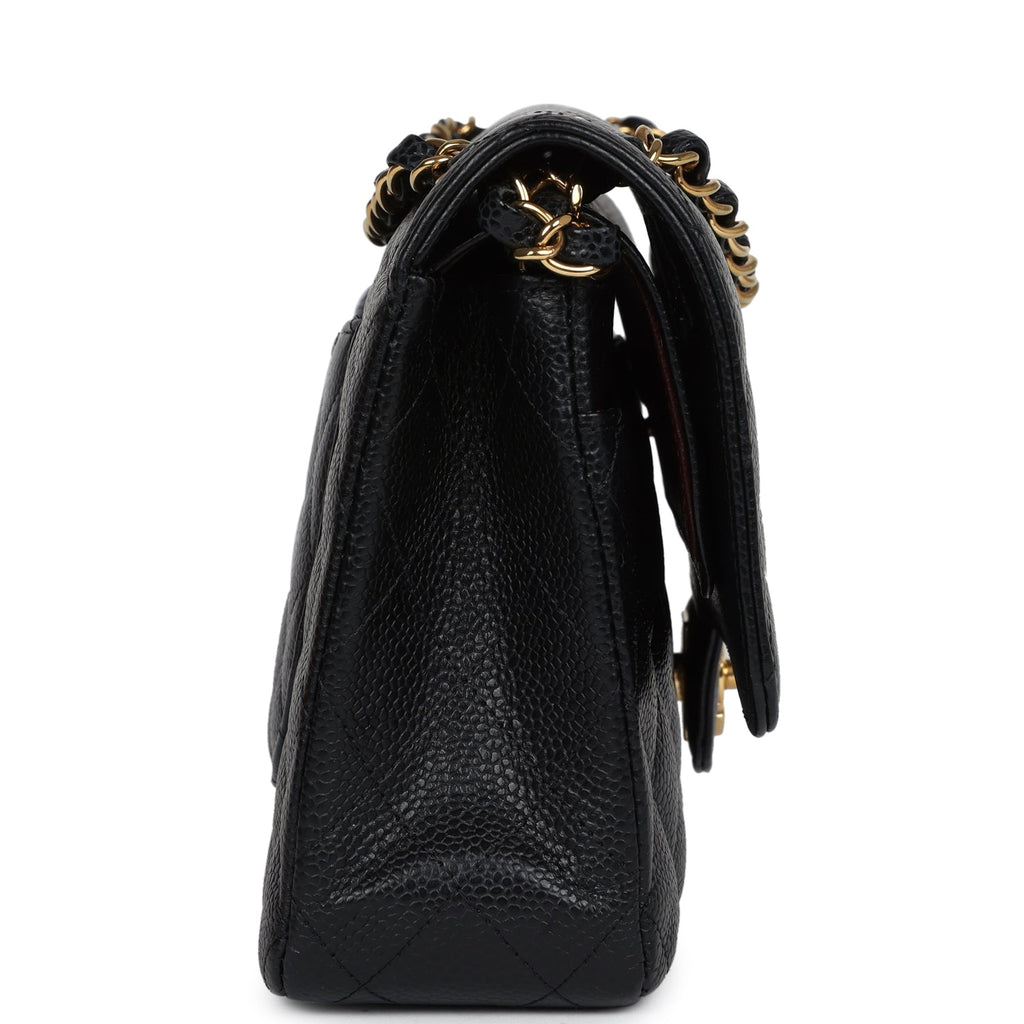 Chanel Medium Classic Double Flap Black Caviar Gold Hardware