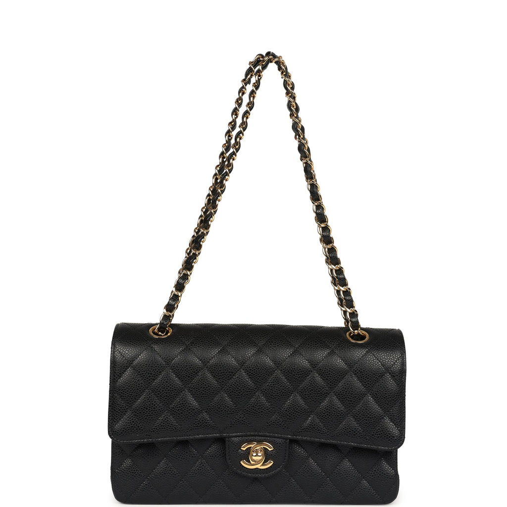 Chanel Medium Classic Double Flap Black Caviar Gold Hardware