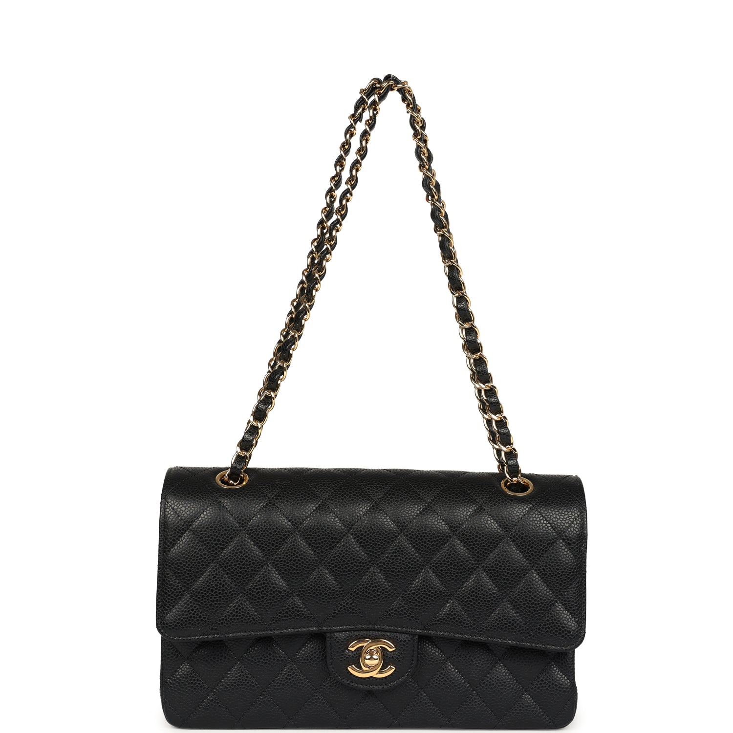 Chanel Medium Classic Double Flap Black Caviar Gold Hardware