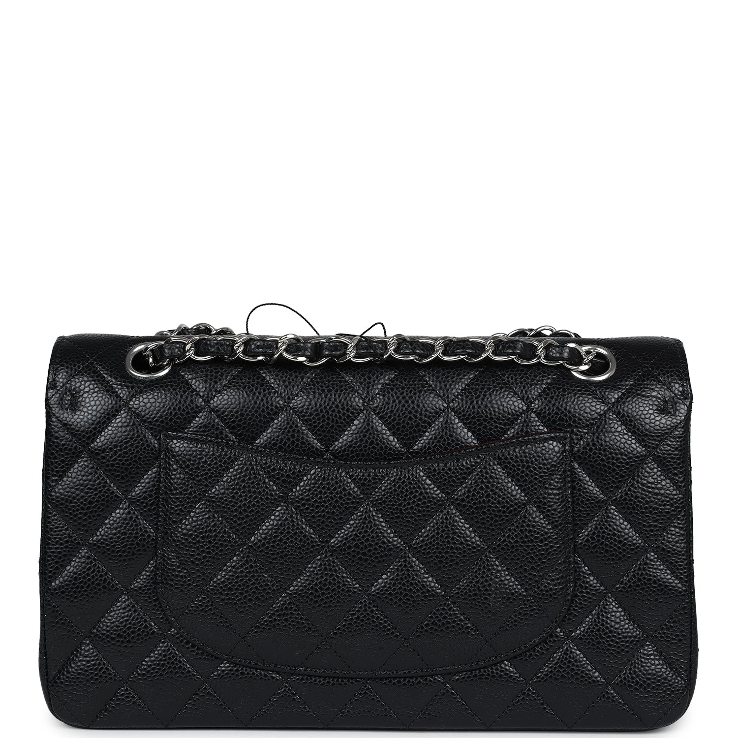 Chanel Medium Classic Double Flap Black Caviar Silver Hardware