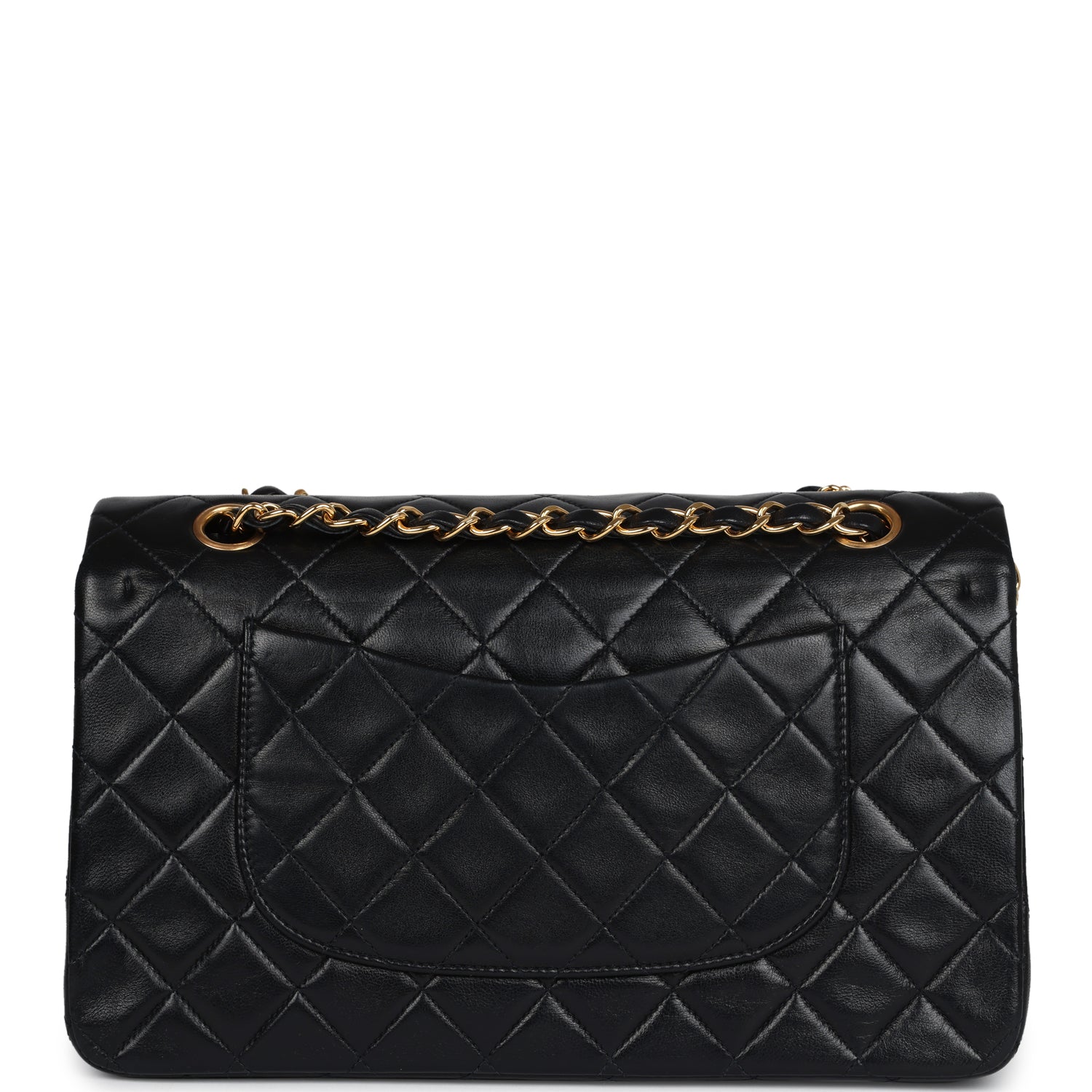 Chanel Vintage Medium Classic Double Flap Black Lambskin Gold Hardware