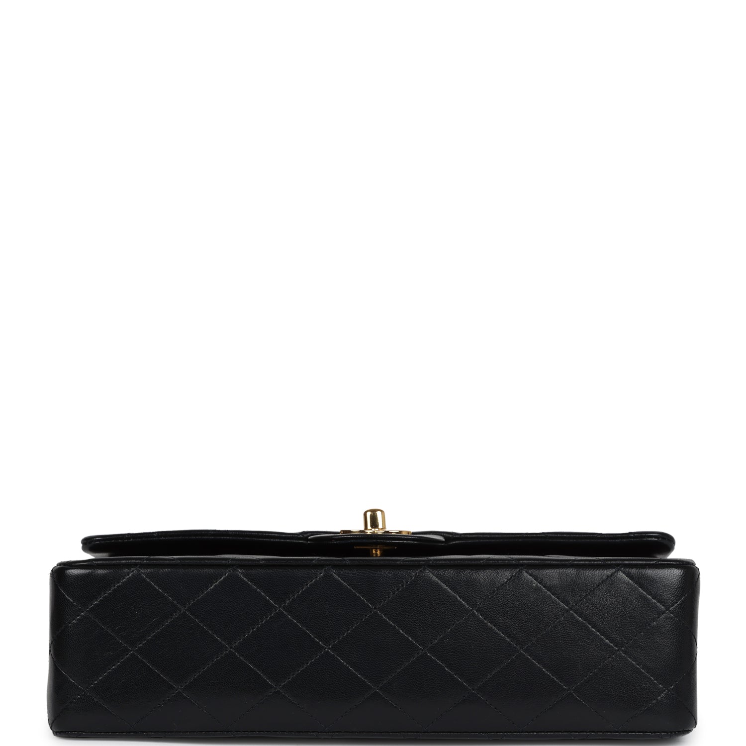 Chanel Vintage Medium Classic Double Flap Black Lambskin Gold Hardware