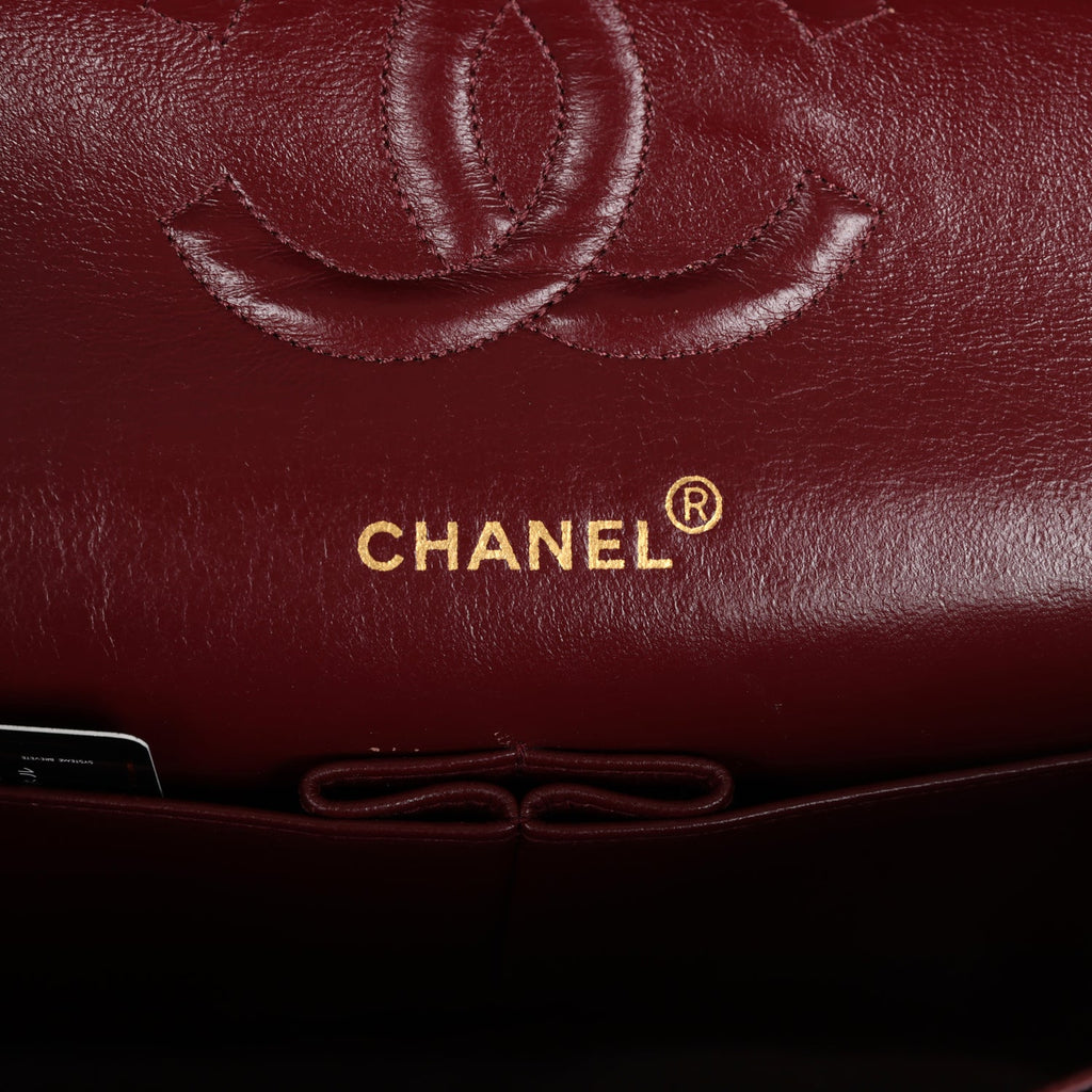 Chanel Vintage Medium Classic Double Flap Black Lambskin Gold Hardware