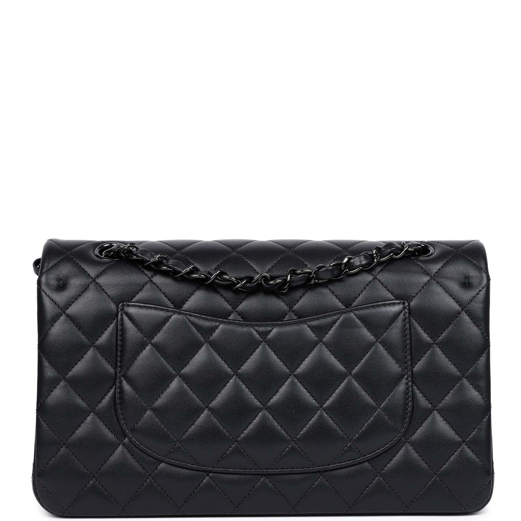 Chanel Medium Classic Double Flap Bag SO Black Lambskin Black Hardware
