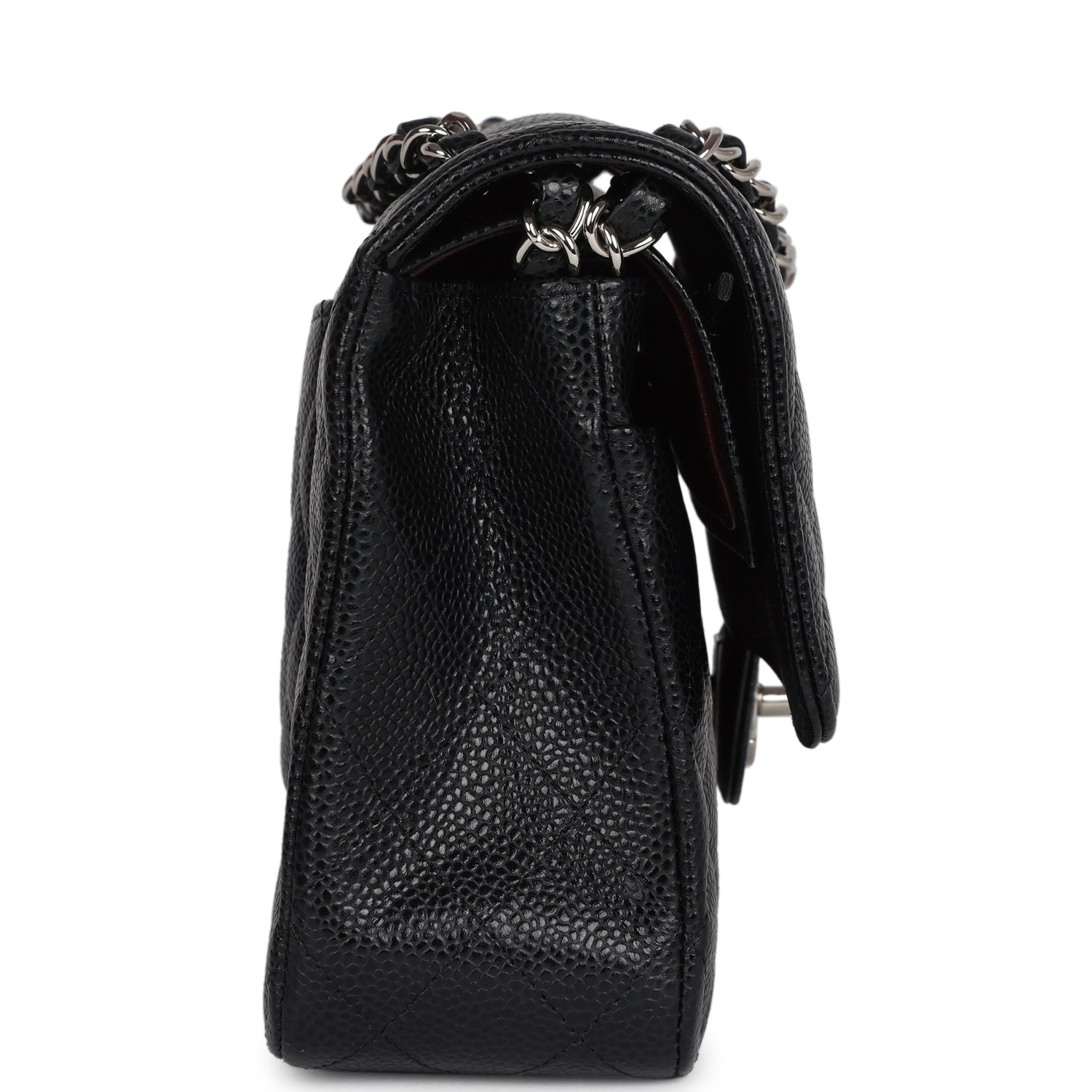 Chanel Medium Classic Double Flap Black Caviar Silver Hardware