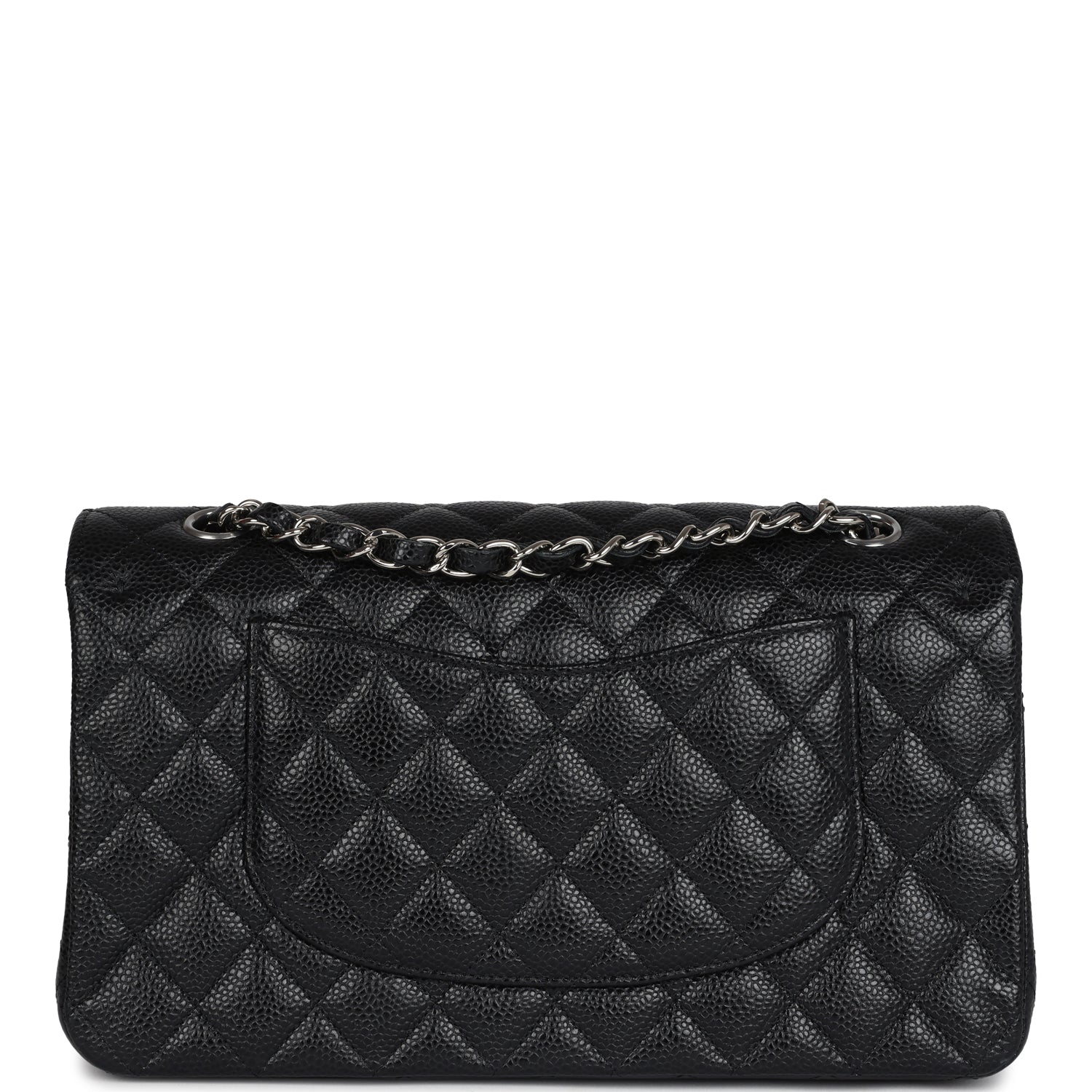 Chanel Medium Classic Double Flap Black Caviar Silver Hardware