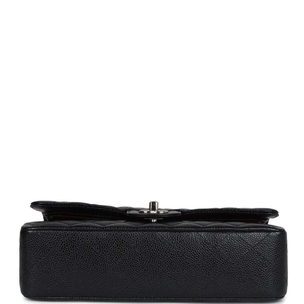 Chanel Medium Classic Double Flap Black Caviar Silver Hardware