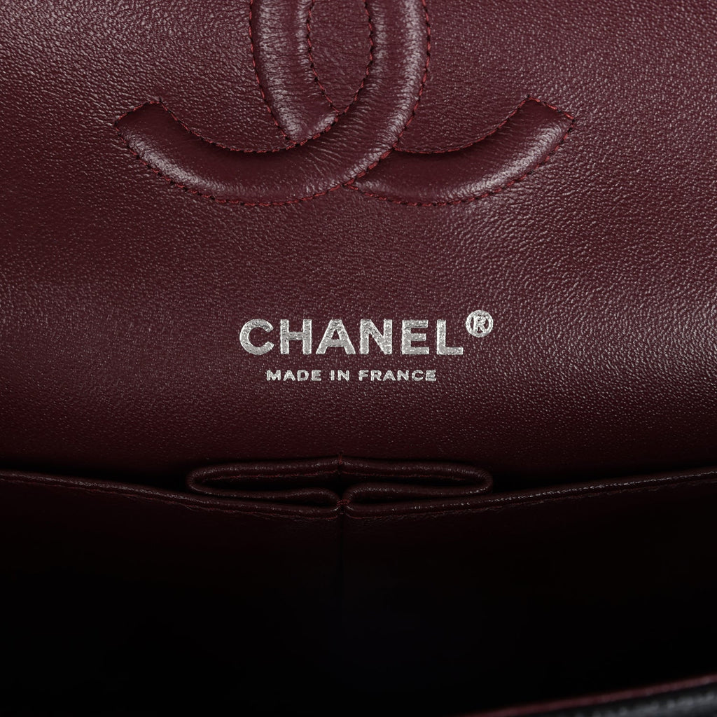 Chanel Medium Classic Double Flap Black Caviar Silver Hardware
