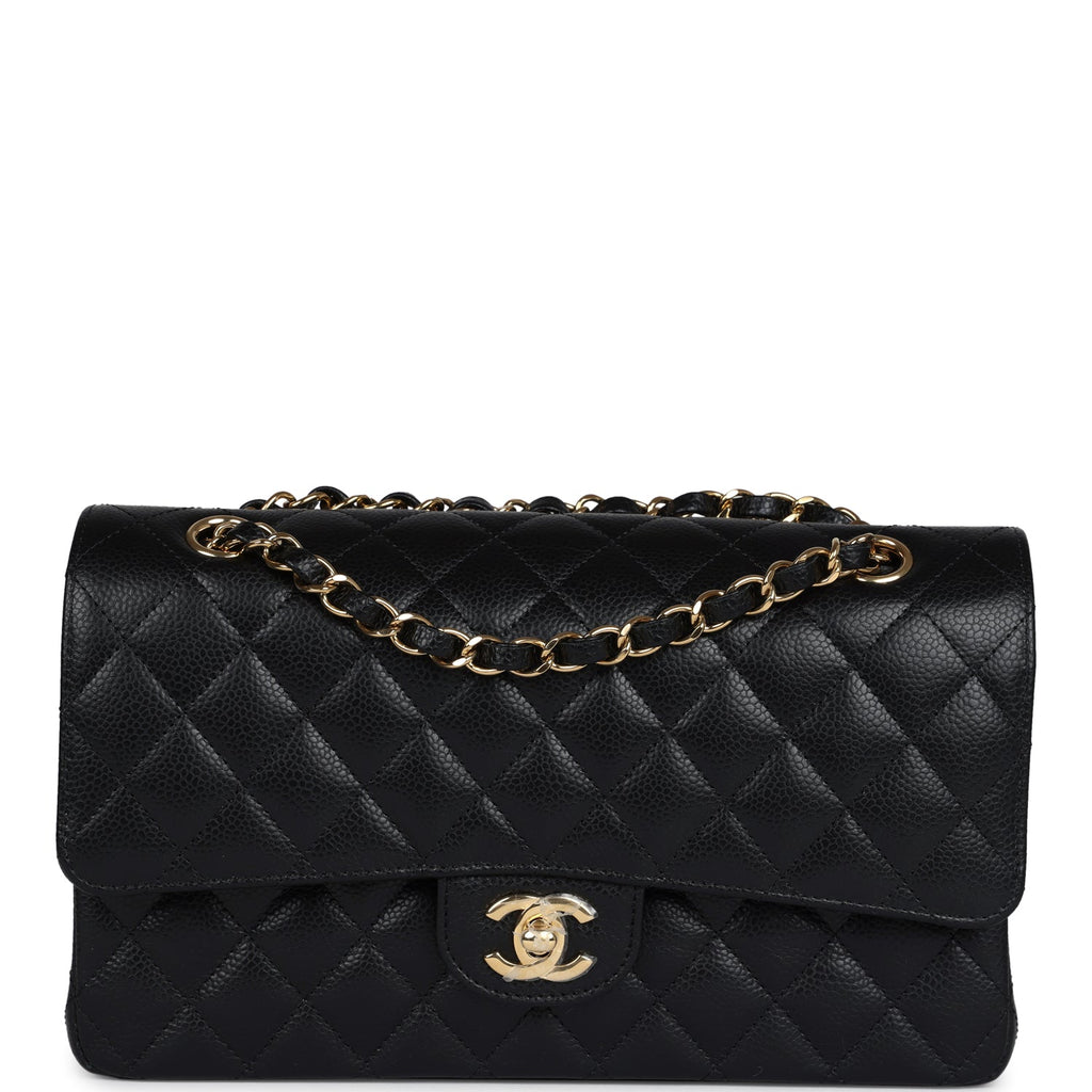 Chanel Medium Classic Double Flap Black Caviar Gold Hardware