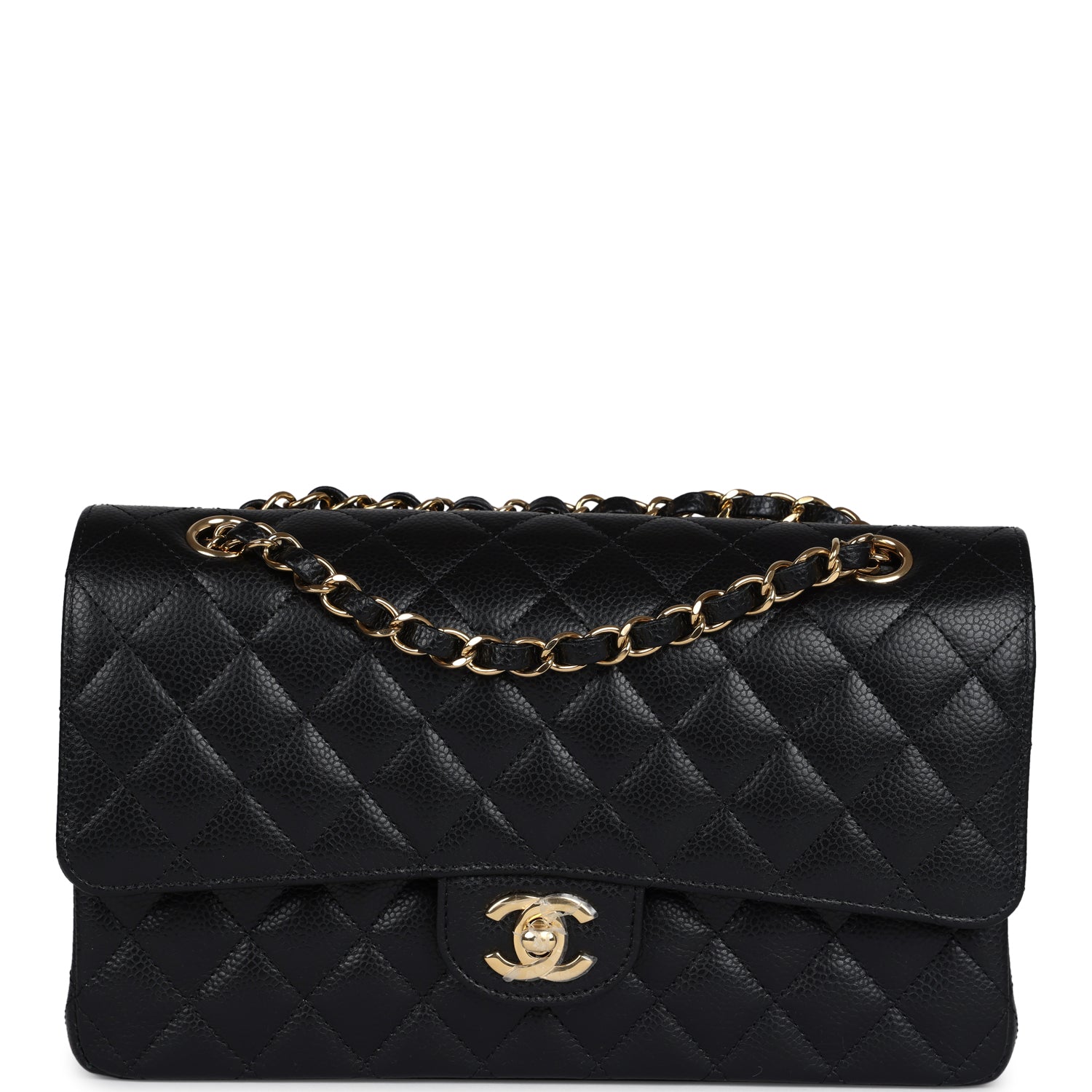 Chanel Medium Classic Double Flap Black Caviar Gold Hardware