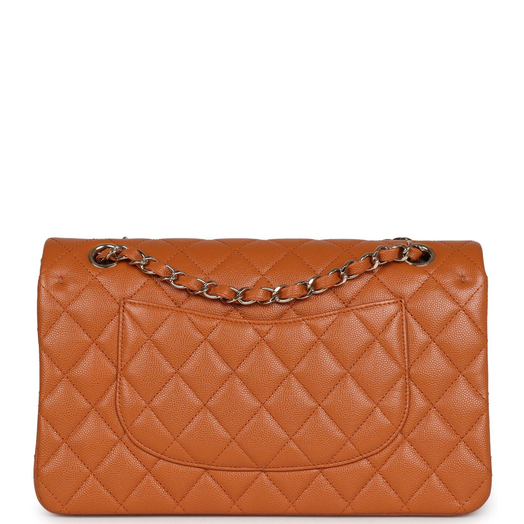 Chanel Medium Classic Double Flap Bag Caramel Caviar Light Gold Hardware