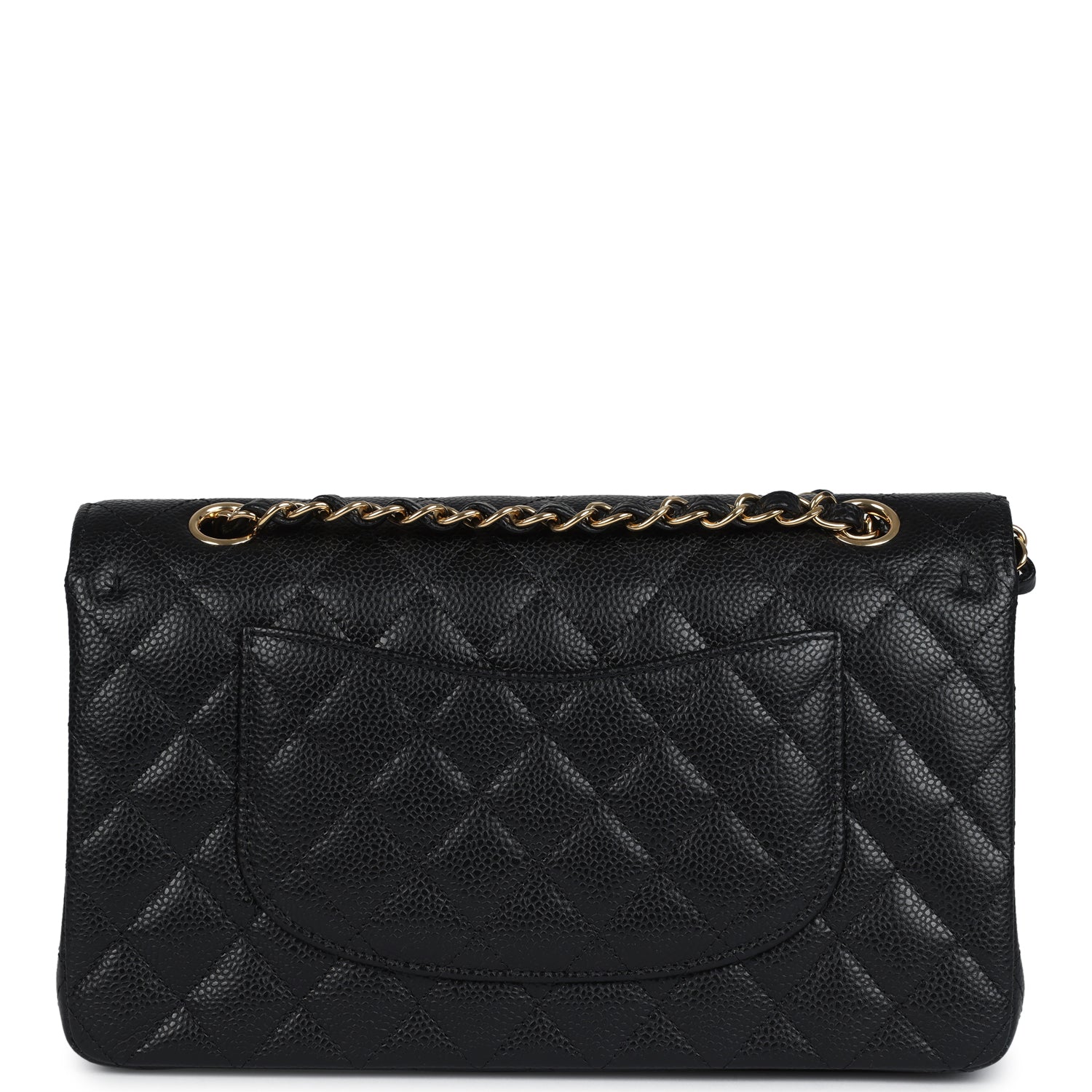 Chanel Medium Classic Double Flap Bag Black Caviar Gold Hardware