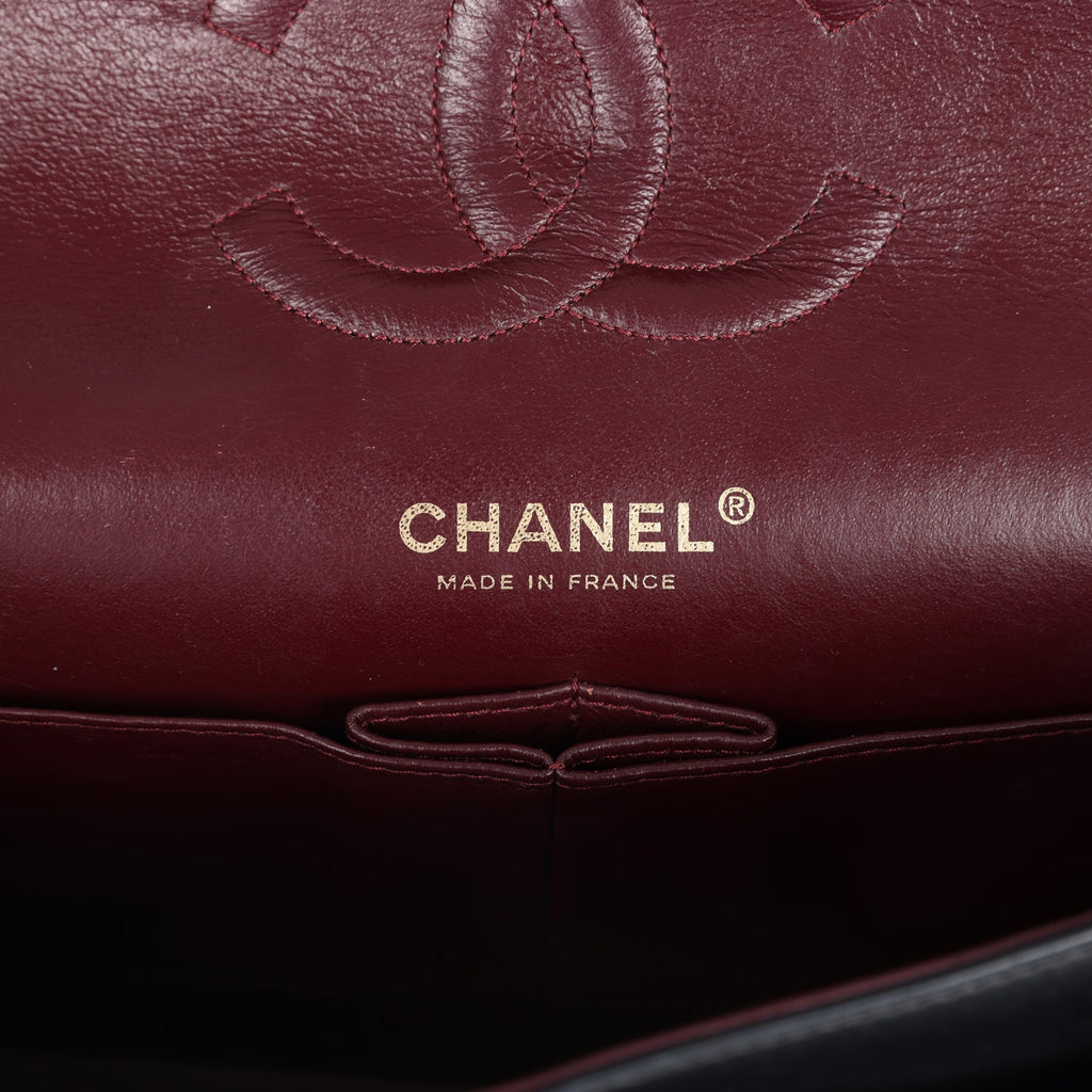 Chanel Medium Classic Double Flap Bag Black Lambskin Gold Hardware