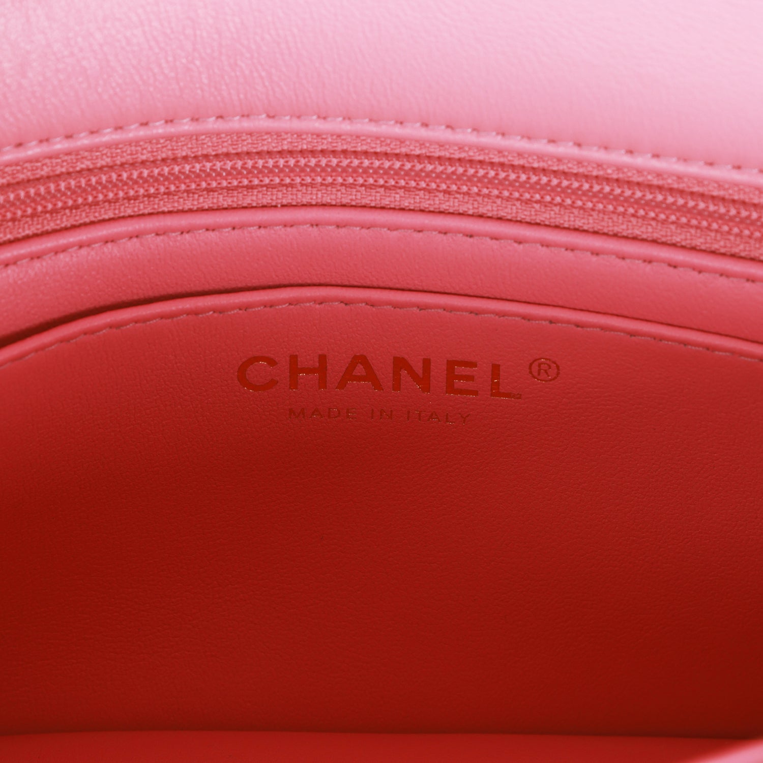 Chanel Mini Rectangular Flapbag with Top Handle Pink Lambskin Light Gold Hardware