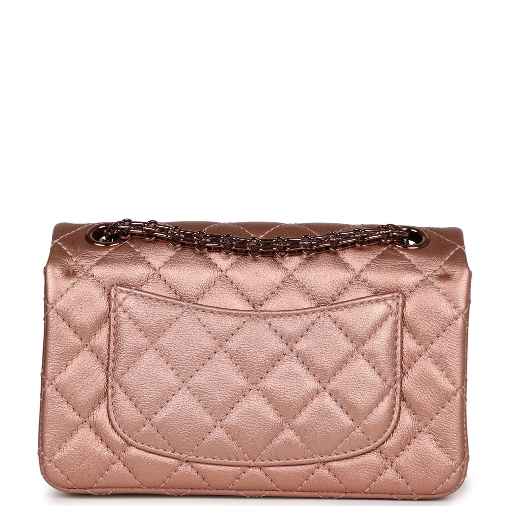 Chanel Mini Reissue 224 2.55 Flap Rose Gold Calfskin Rose Gold Hardware