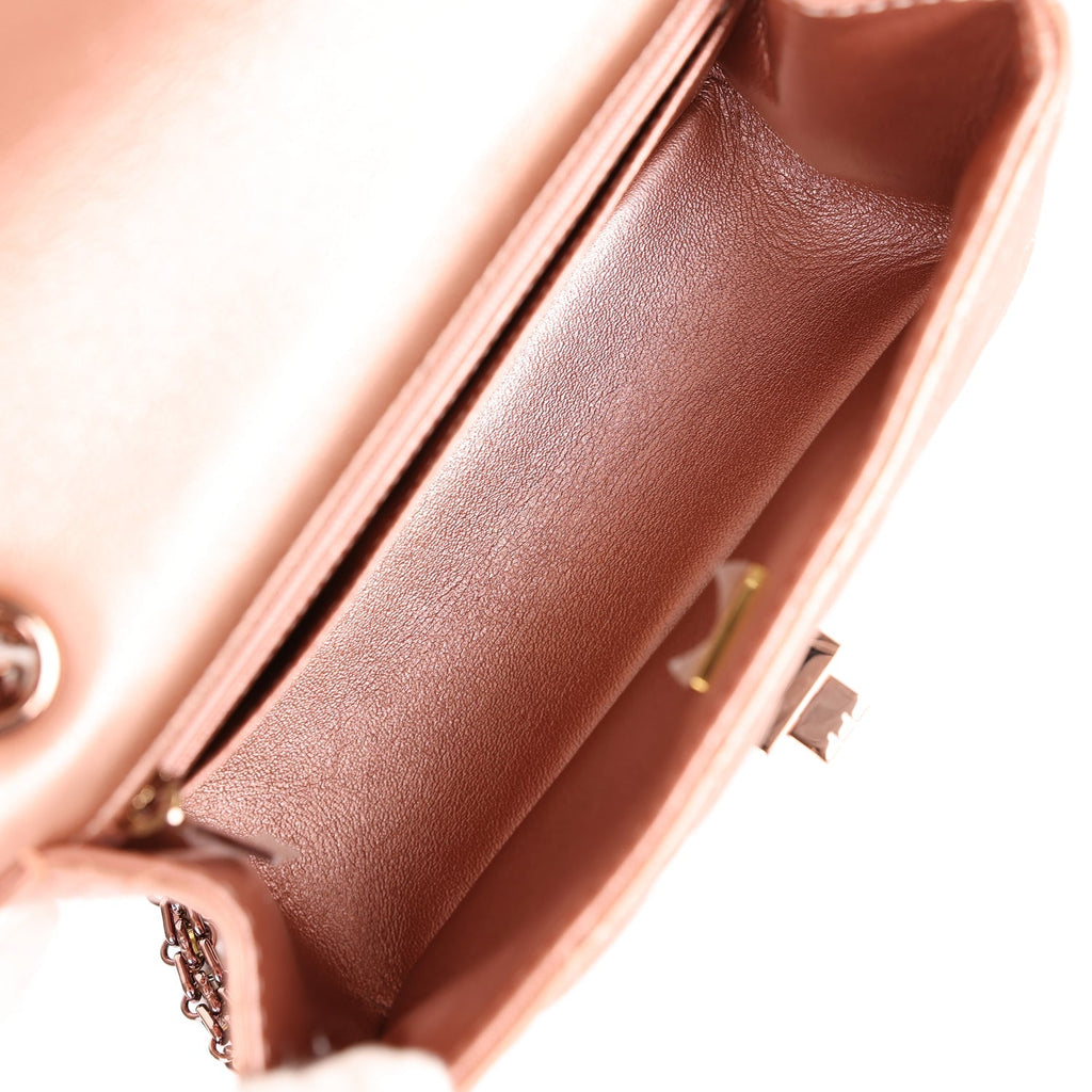 Chanel Mini Reissue 224 2.55 Flap Rose Gold Calfskin Rose Gold Hardware