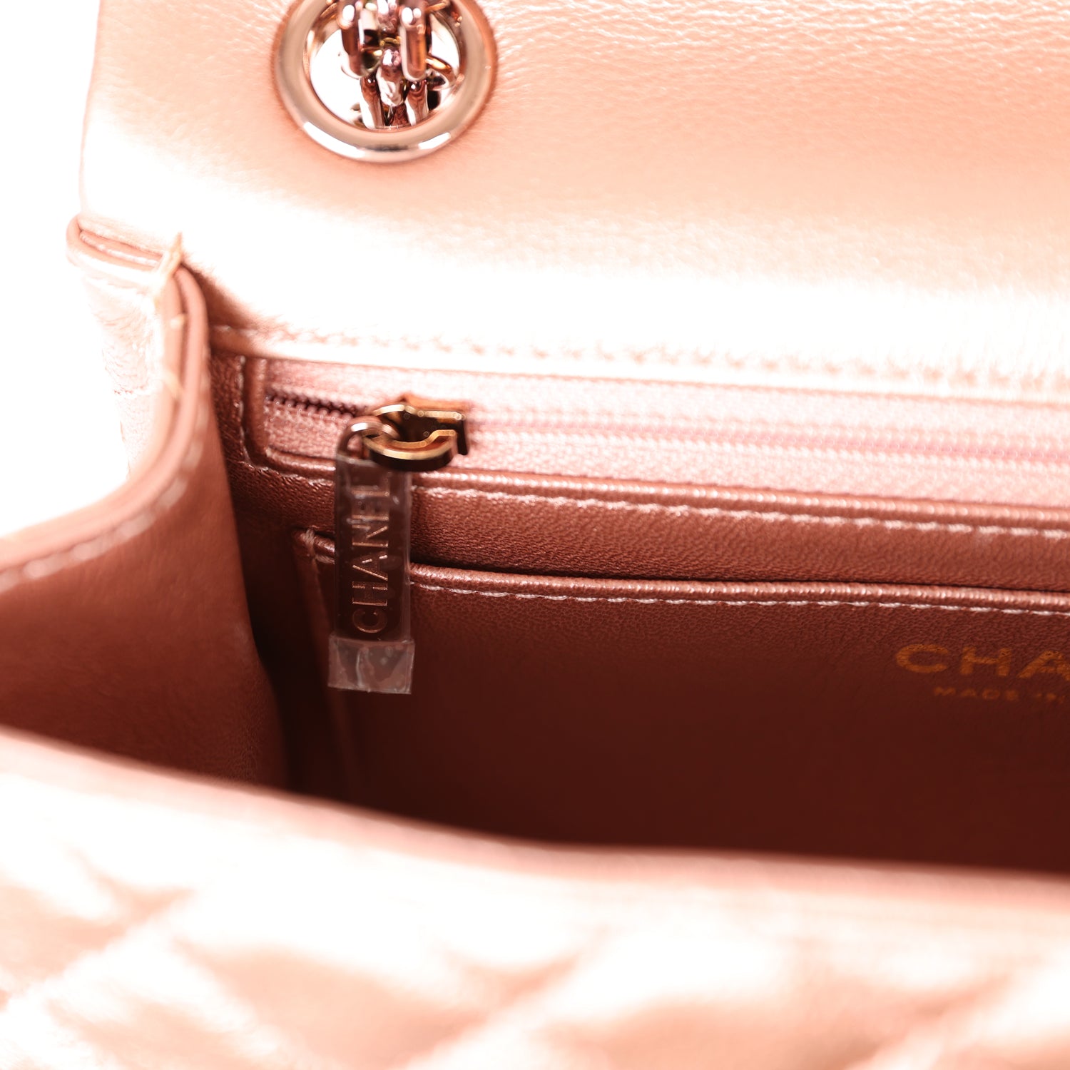 Chanel Mini Reissue 224 2.55 Flap Rose Gold Calfskin Rose Gold Hardware