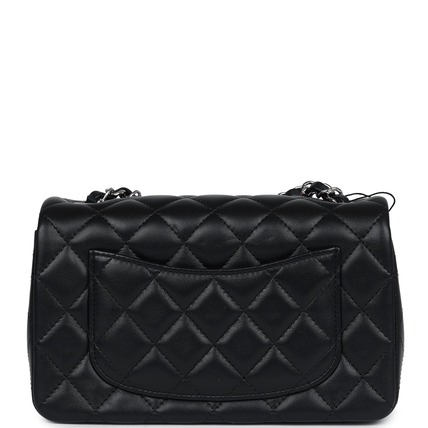 Chanel Mini Classic Flap Rectangle Black Lambskin Silver Hardware