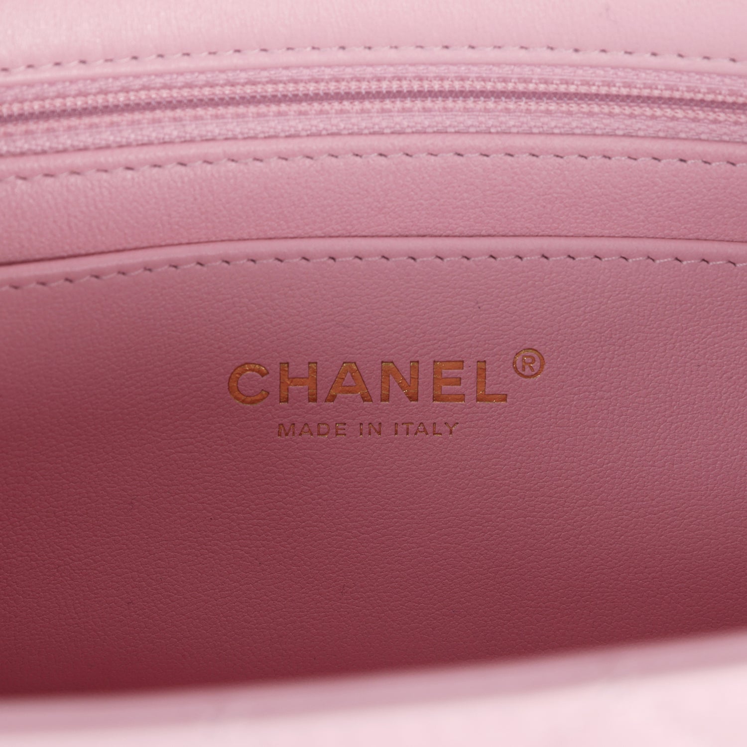 Chanel Mini Rectangular Flap Light Pink Lambskin Light Gold Hardware