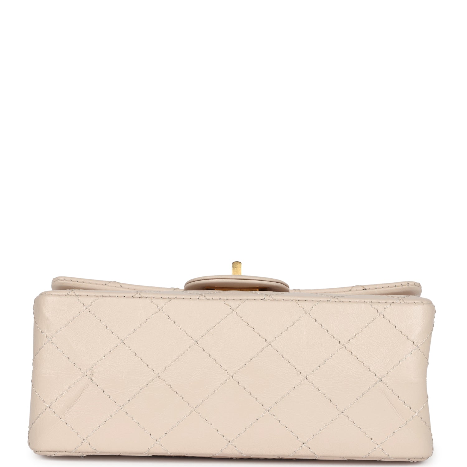 Chanel Mini Reissue 224 2.55 Flap Bag Beige Aged Calfskin Antique Gold Hardware