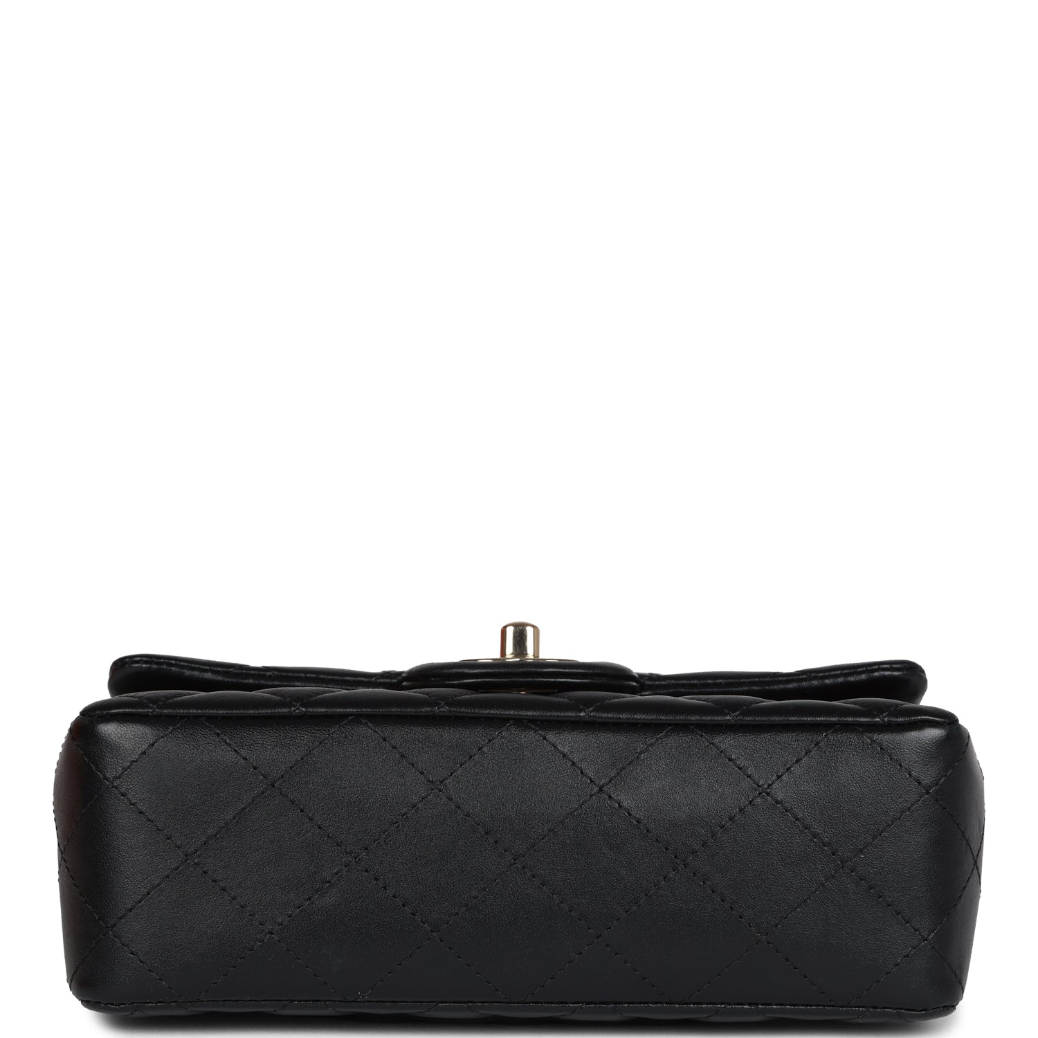 Chanel Mini Rectangular Flap Bag Black Lambskin Gold Hardware