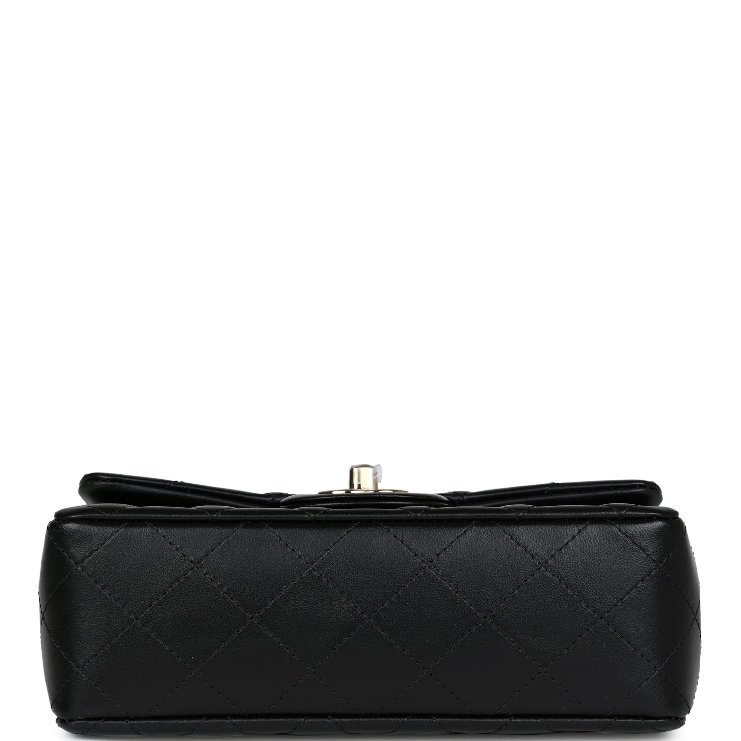 Chanel Mini Classic Rectangular Flap Bag Black Lambskin Light Gold Hardware