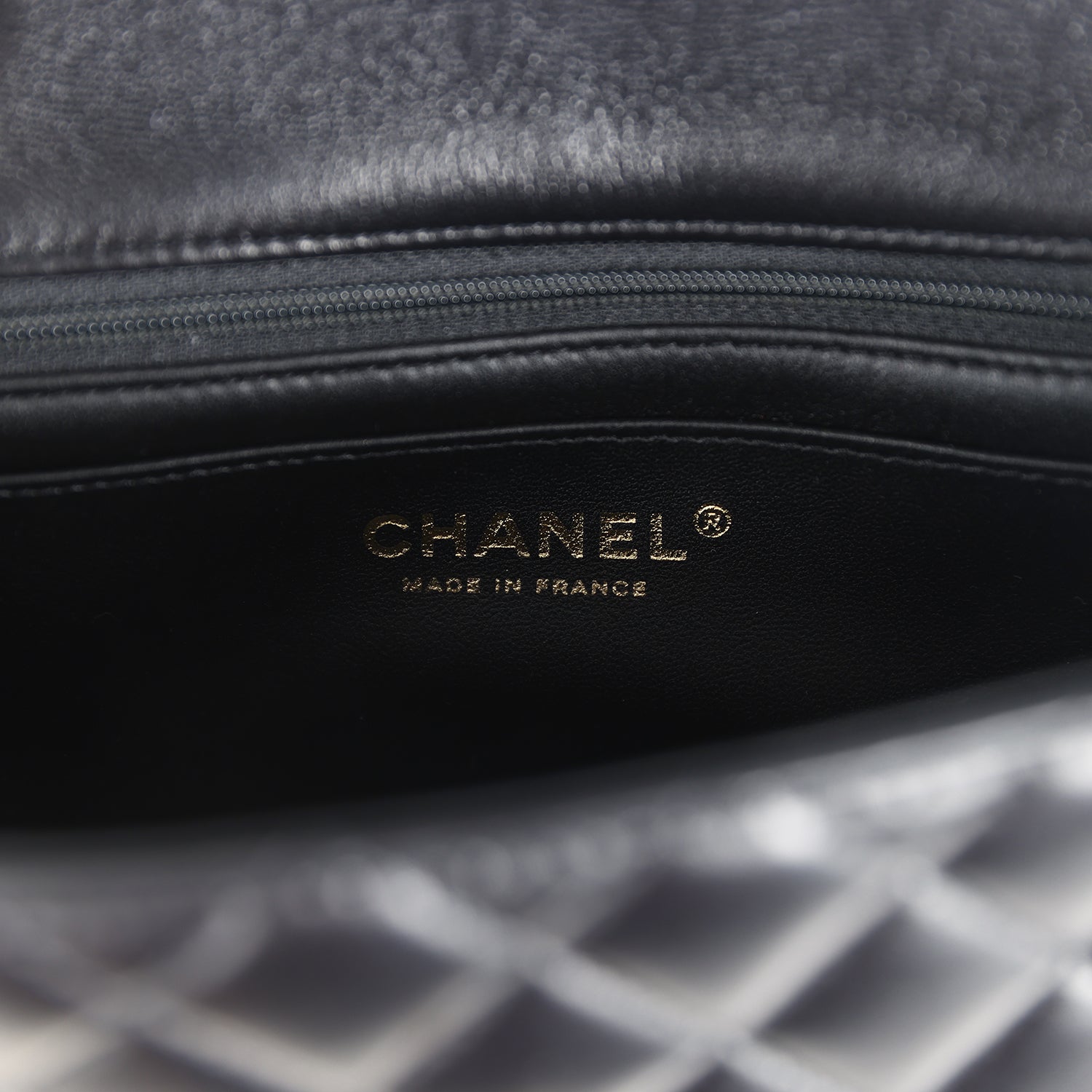 Chanel Mini Rectangular Top Handle Flap Bag Black Lambskin Light Gold Hardware