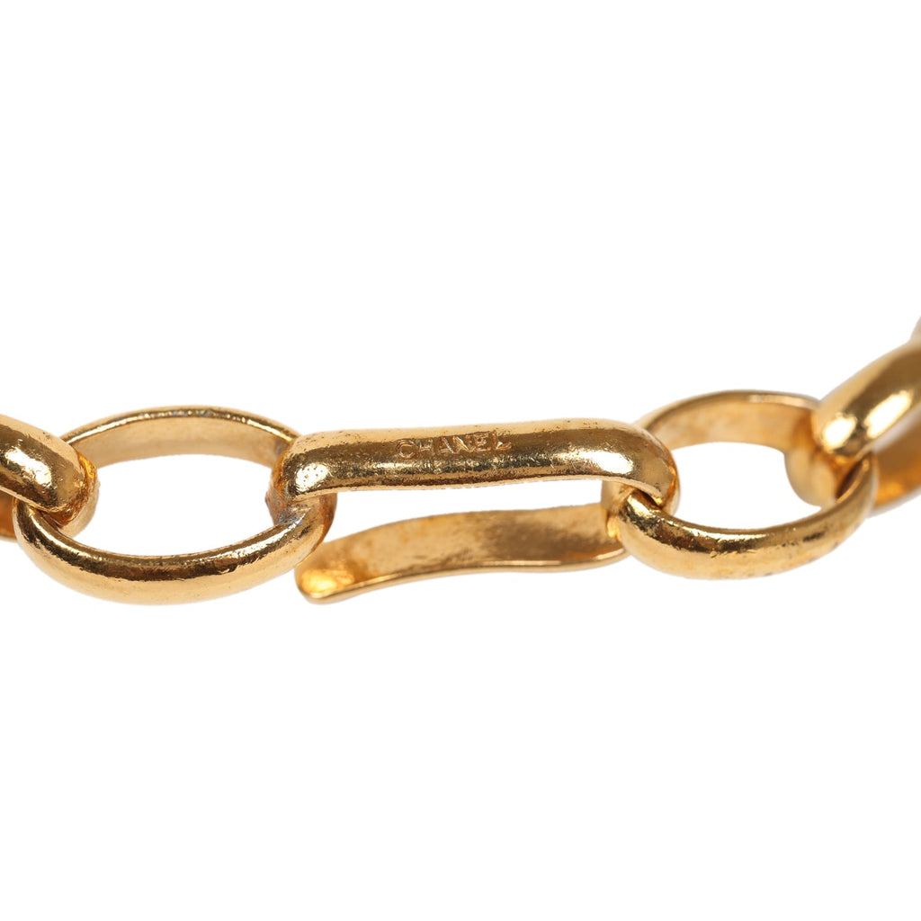 Chanel Vintage 24K Gold Plated CC Paris Jumbo Medallion