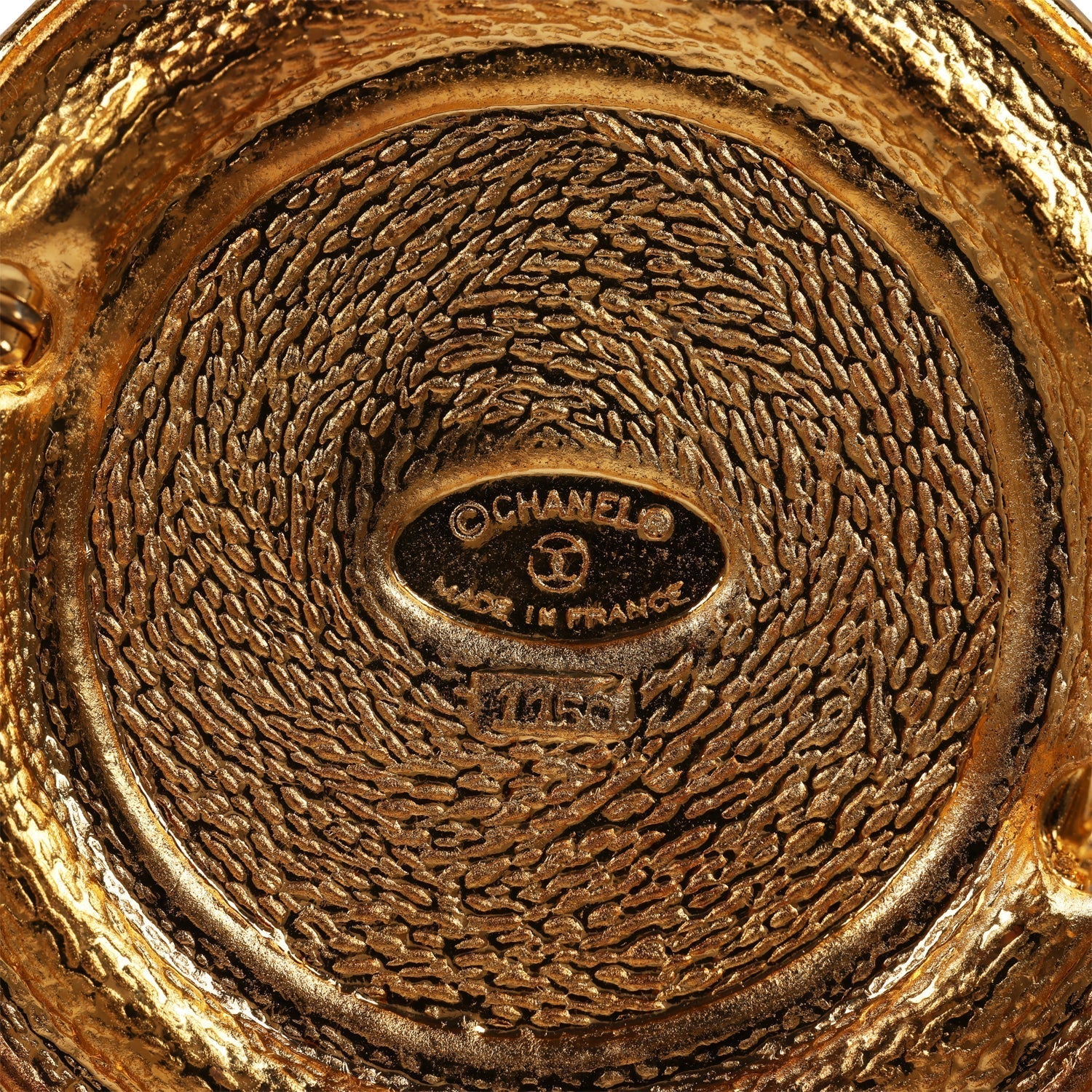 Chanel Vintage Rue Cambon Brooch Gold Metal