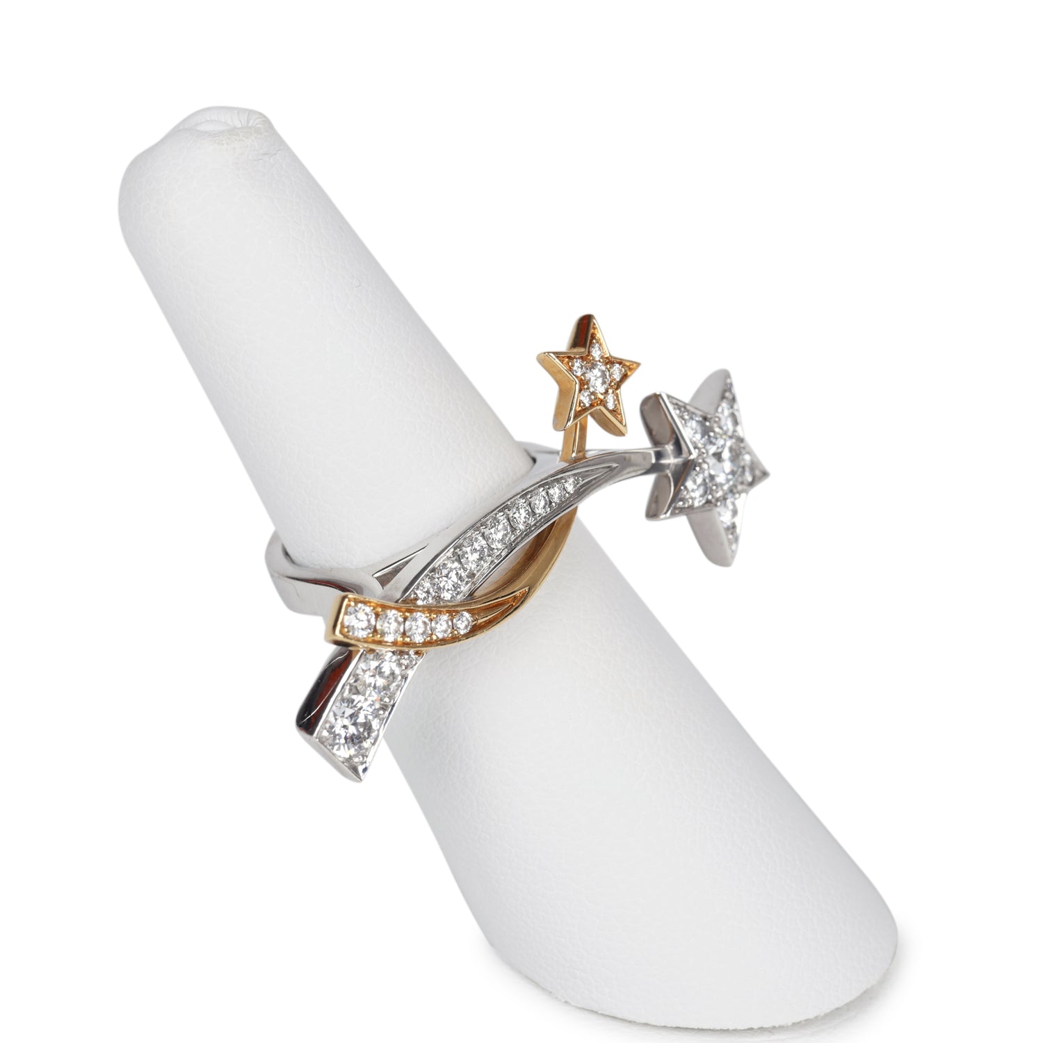 Chanel Etoile Filante Ring 18k White and Yellow Gold with Diamonds