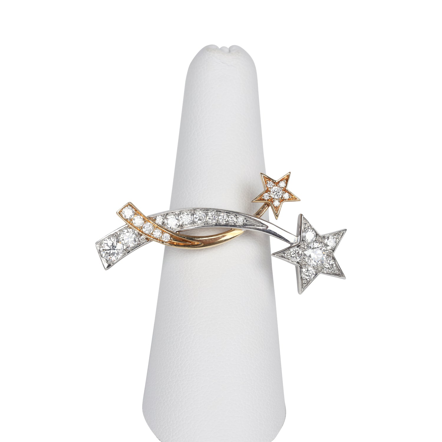Chanel Etoile Filante Ring 18k White and Yellow Gold with Diamonds