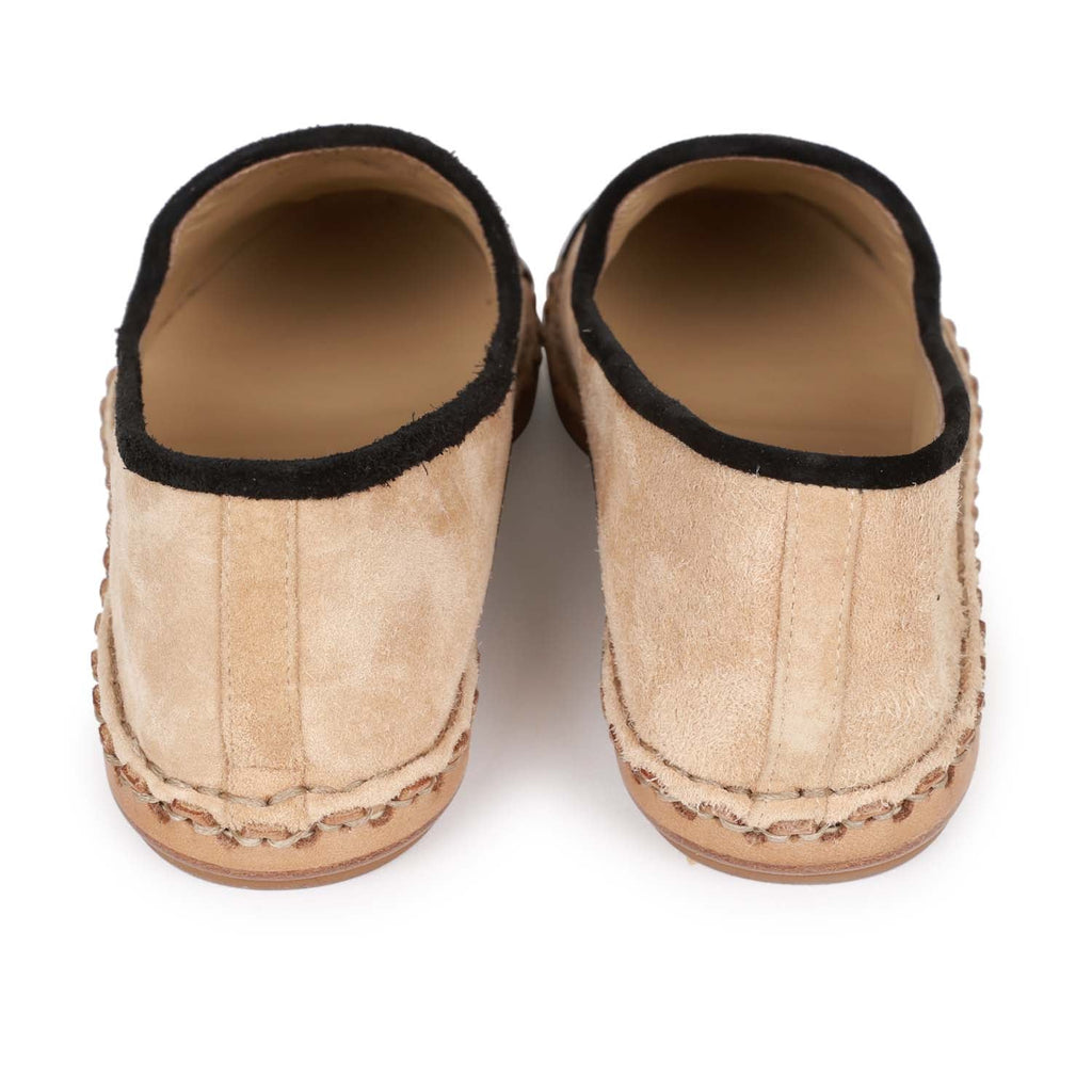 Chanel CC Espadrilles Beige and Black Suede 35