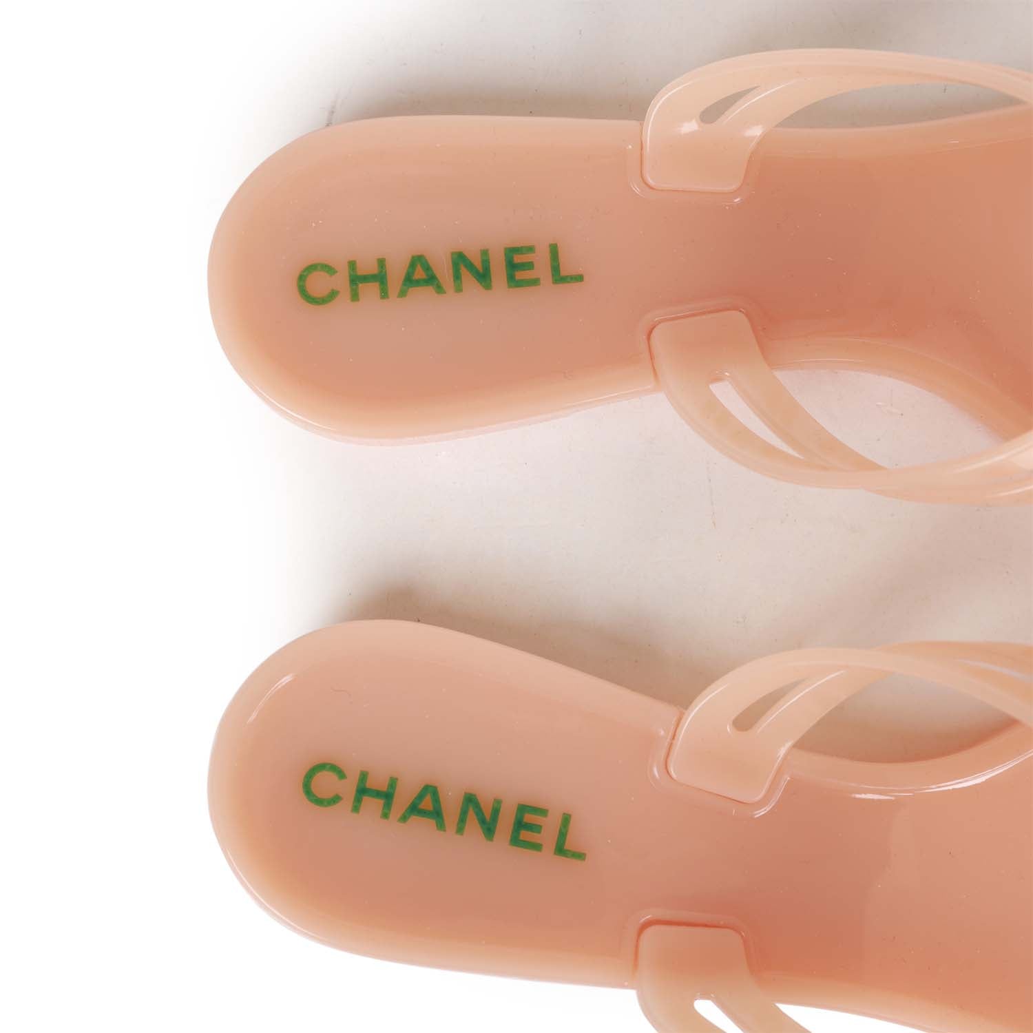 Chanel Pink Camellia Jelly Sandals 39