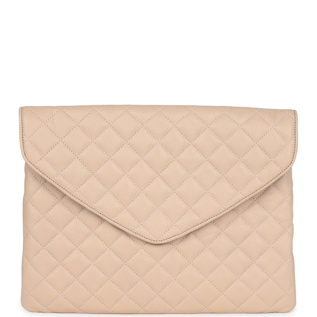 Chanel Beige and Black Flats with Clutch 37 EU