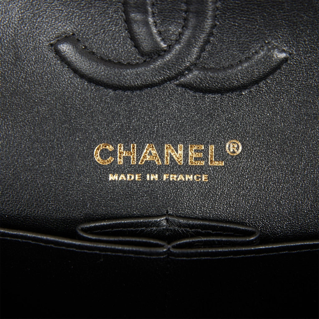 Chanel Small Classic Double Flap Hammered Gold Metallic Calfskin Gold Hardware