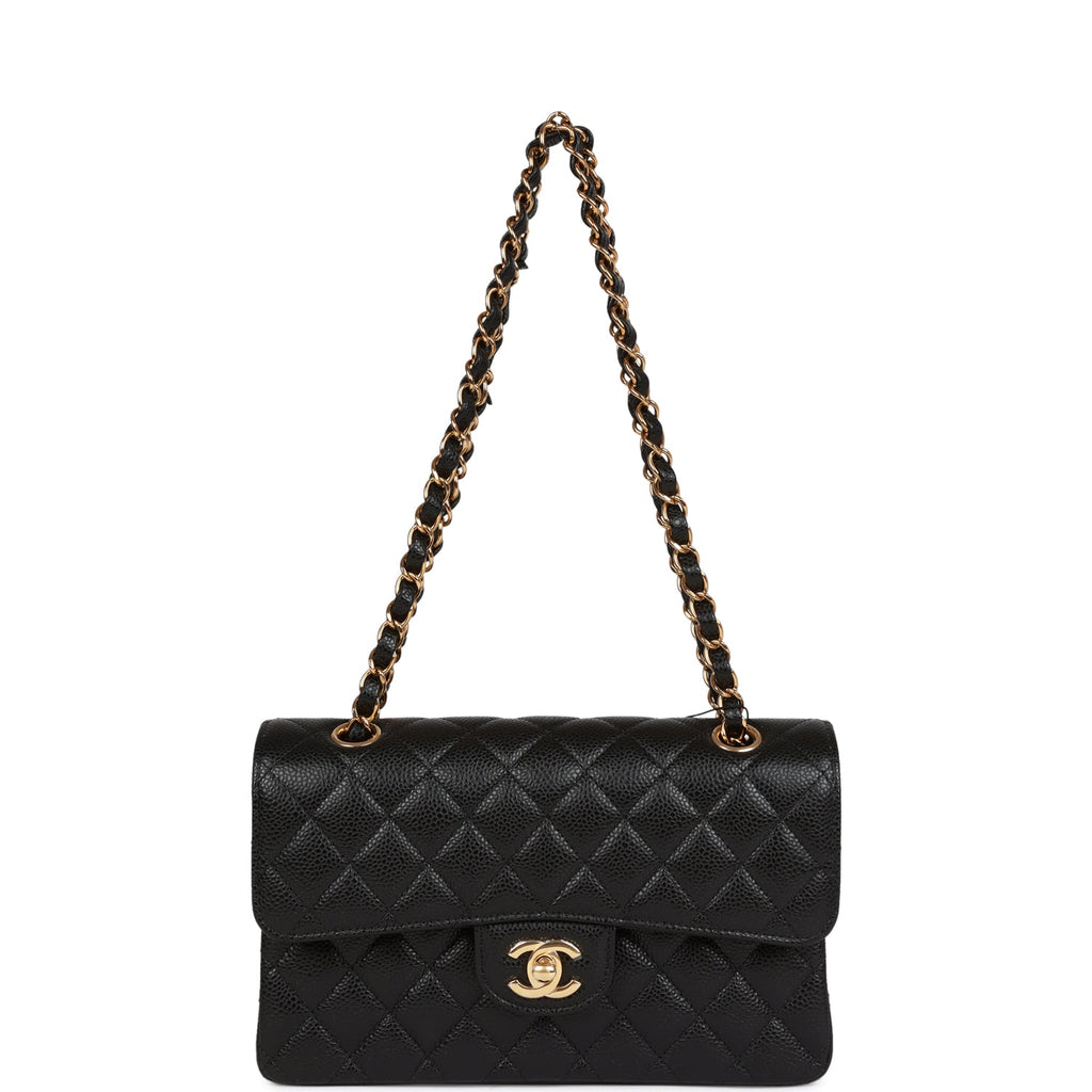 Chanel Small Classic Double Flap Black Caviar Gold Hardware