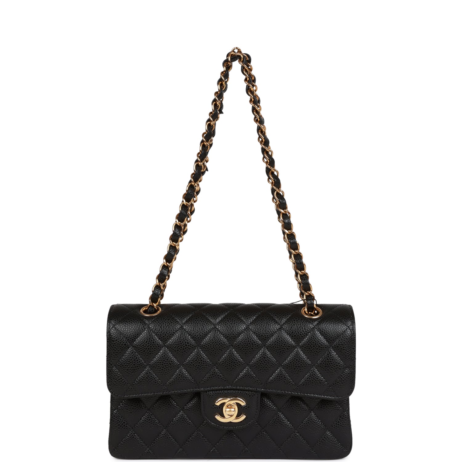 Chanel Small Classic Double Flap Black Caviar Gold Hardware
