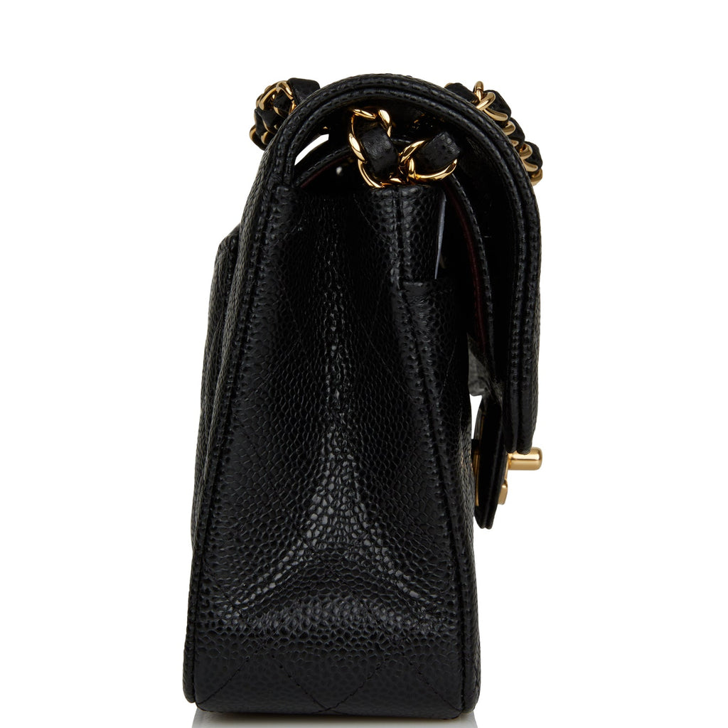 Chanel Small Classic Double Flap Black Caviar Gold Hardware