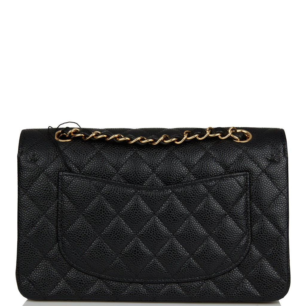 Chanel Small Classic Double Flap Black Caviar Gold Hardware