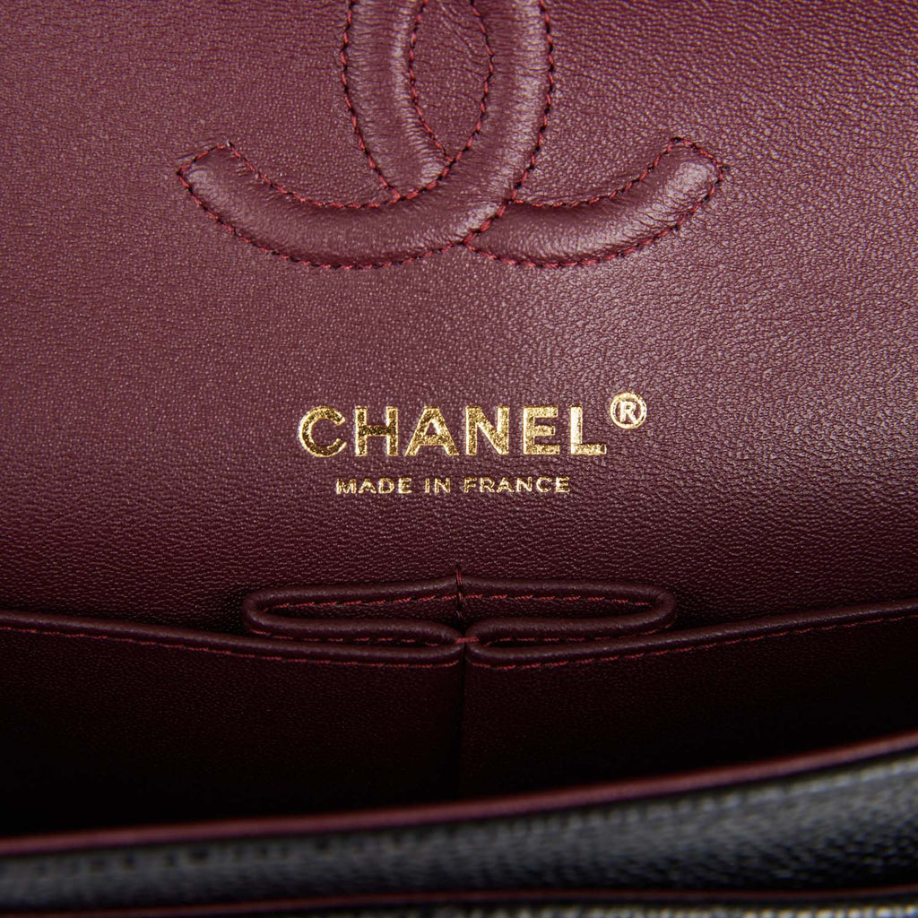 Chanel Small Classic Double Flap Black Caviar Gold Hardware