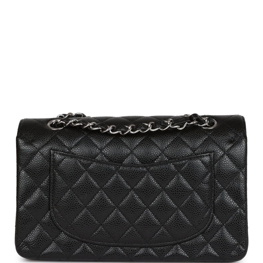Chanel Small Classic Double Flap Black Caviar Silver Hardware