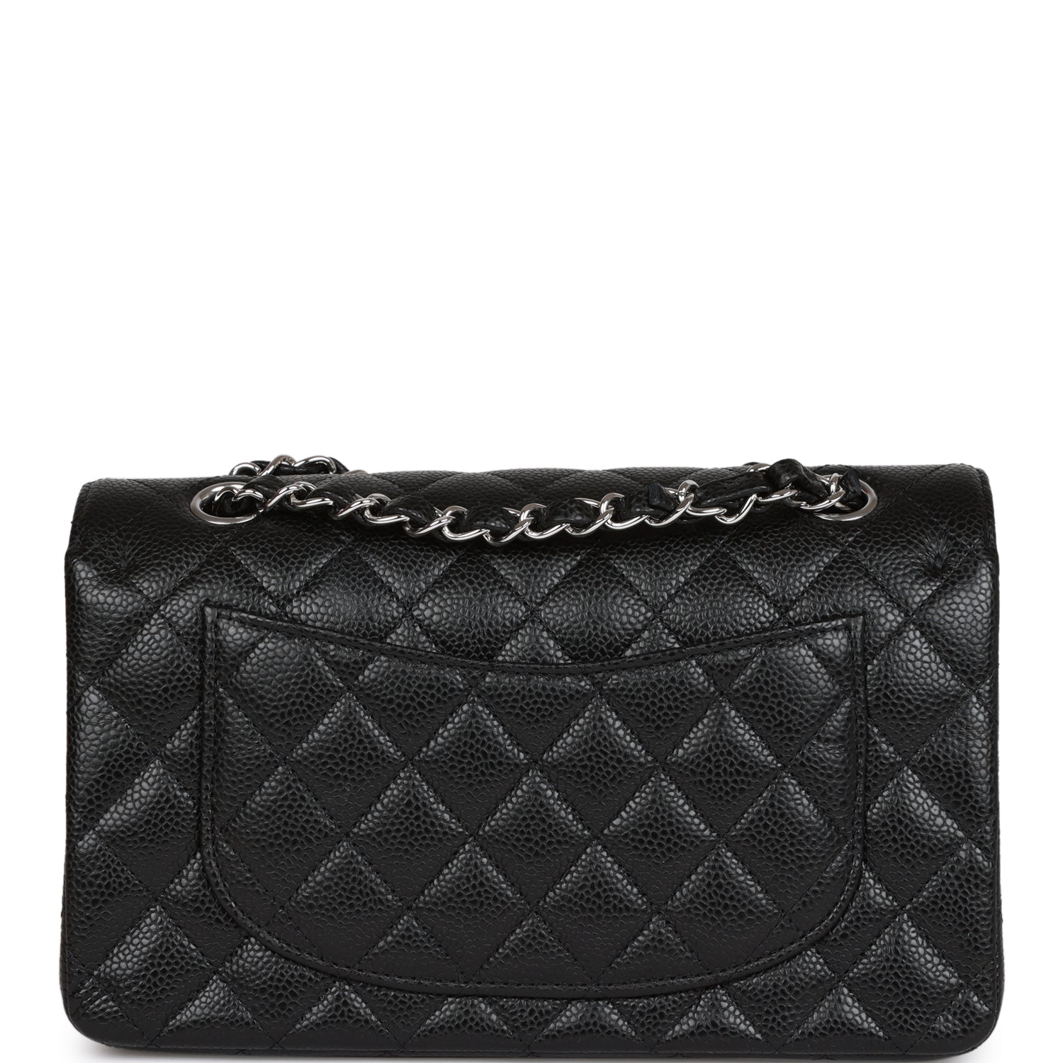 Chanel Small Classic Double Flap Black Caviar Silver Hardware